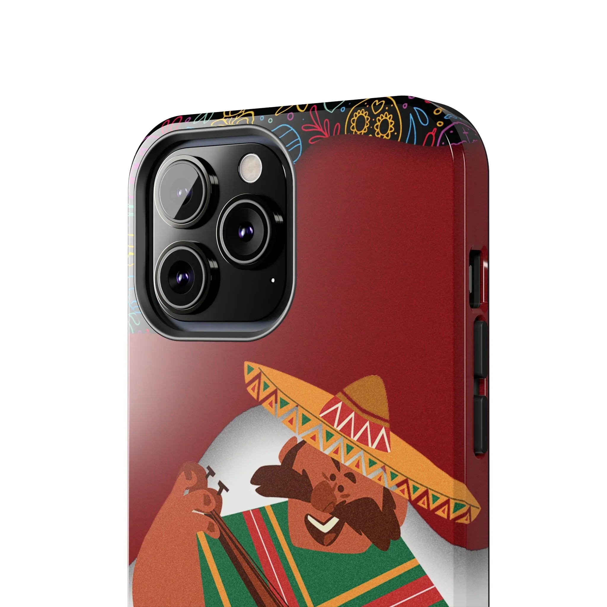 Mexico Mariachi Guitarist Tough Phone Case — Colorful Mexican Folk Art iPhone Cover - DiwaKi