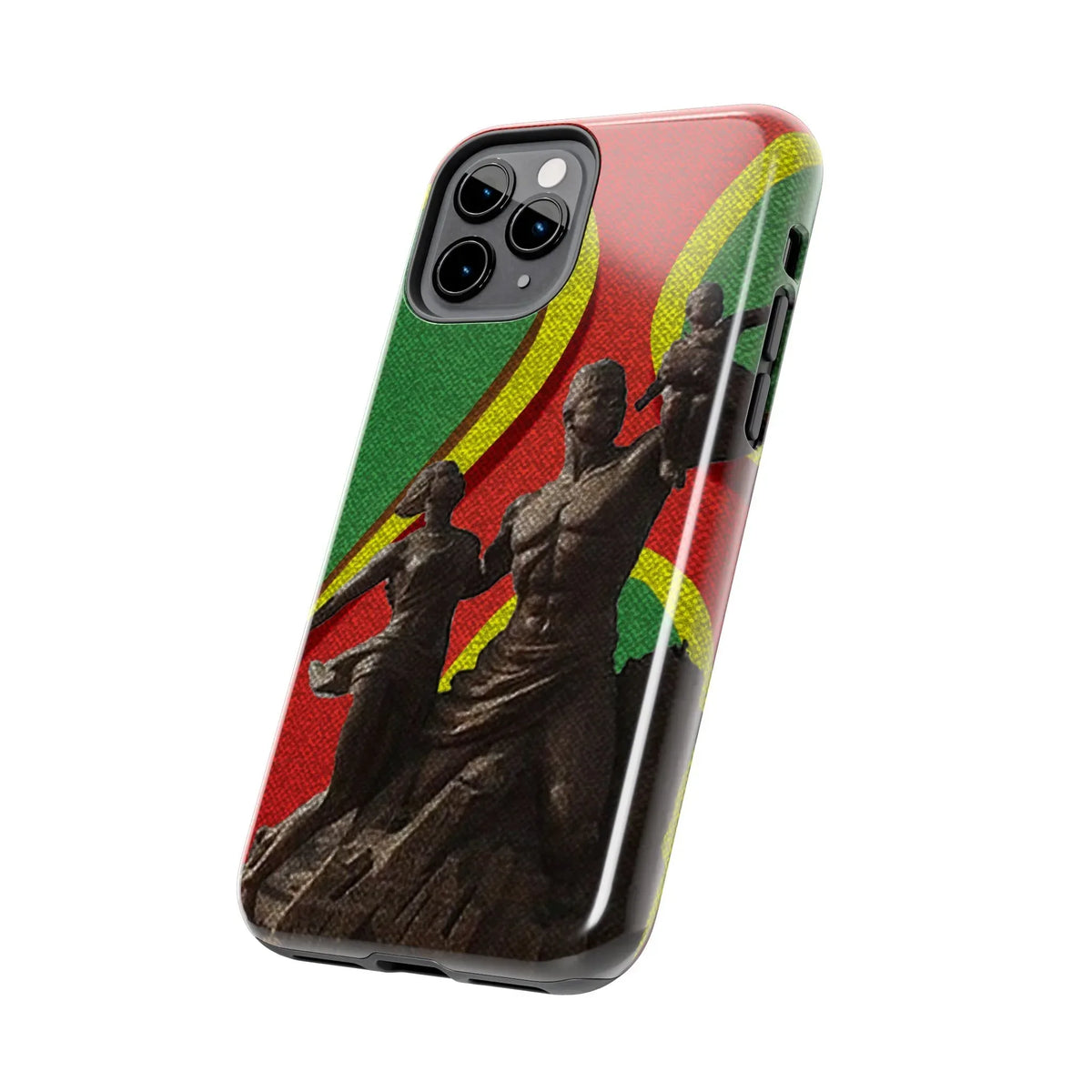 Senegal Tough Phone Case — Liberation Monument Retro Red, Green & Yellow Design - DiwaKi