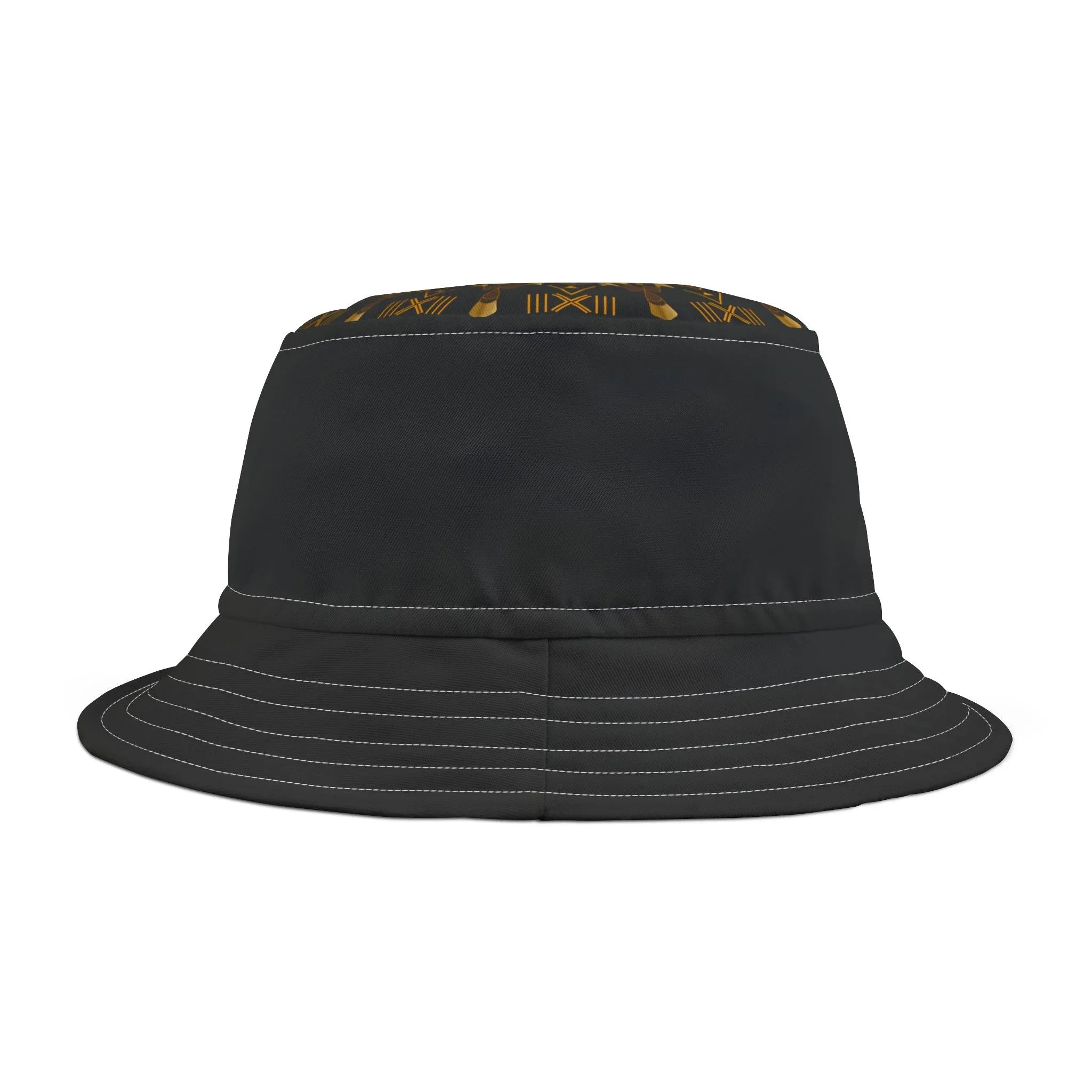 Cool Black Bucket Hat with Subtle Texture - DiwaKi