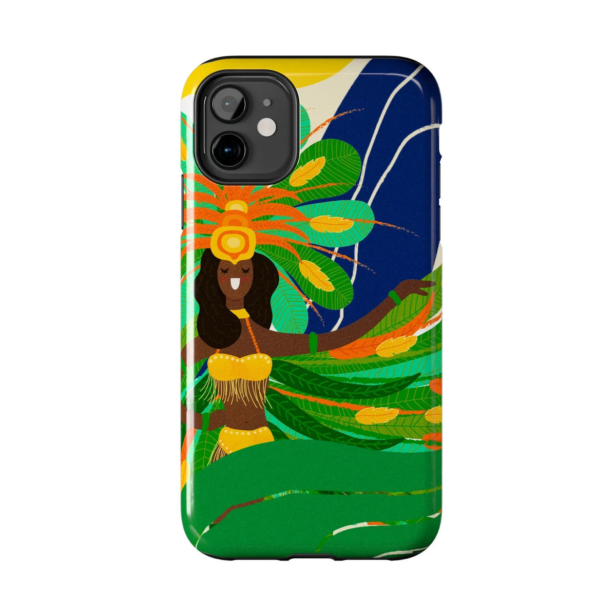 Brazil carnival Tough Phone Case — Statue of Liberty & American Flag Design - DiwaKi