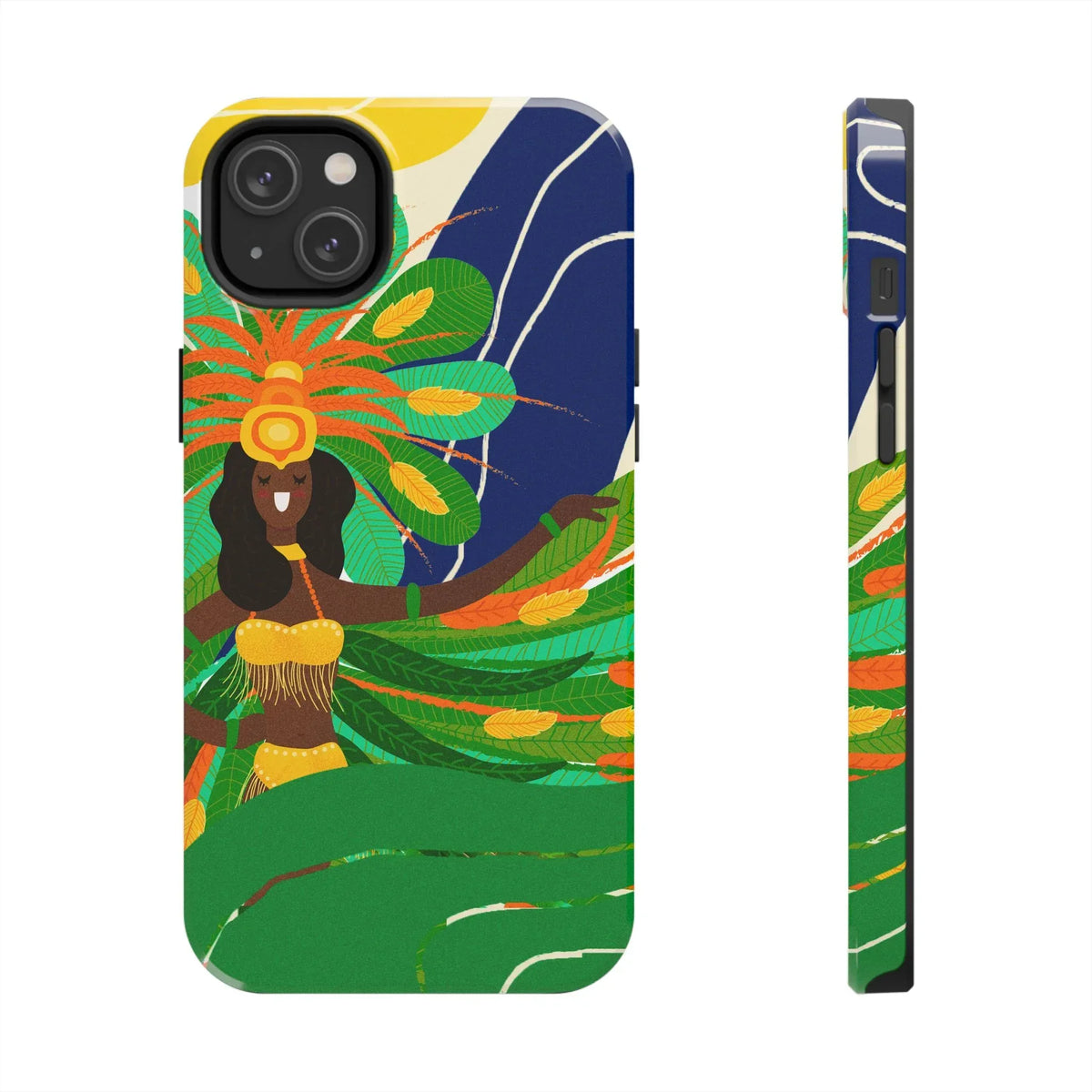 Brazil carnival Tough Phone Case — Statue of Liberty & American Flag Design - DiwaKi