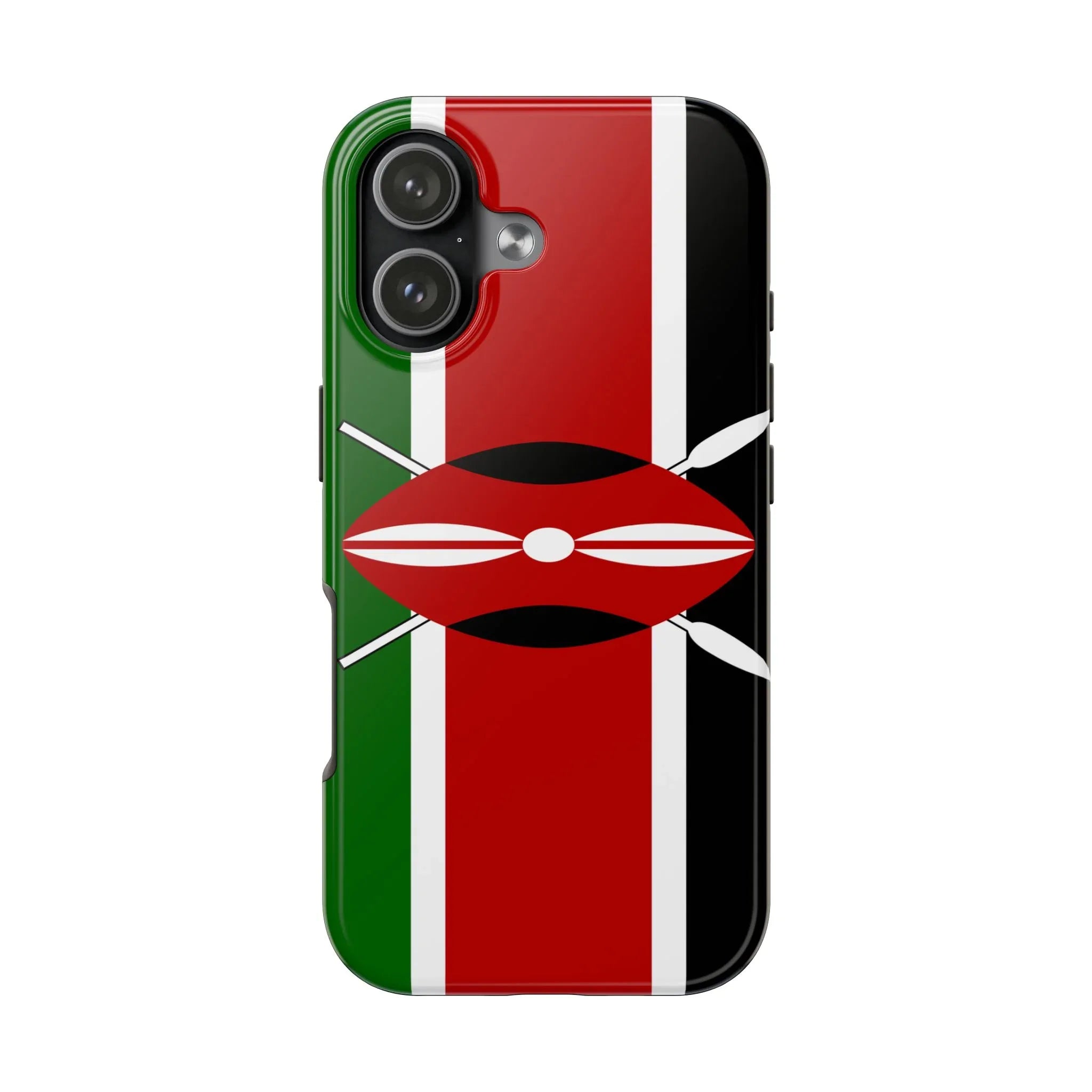 Kenya Flag Tough Phone Case — Protective Tribal Shield Design - DiwaKi