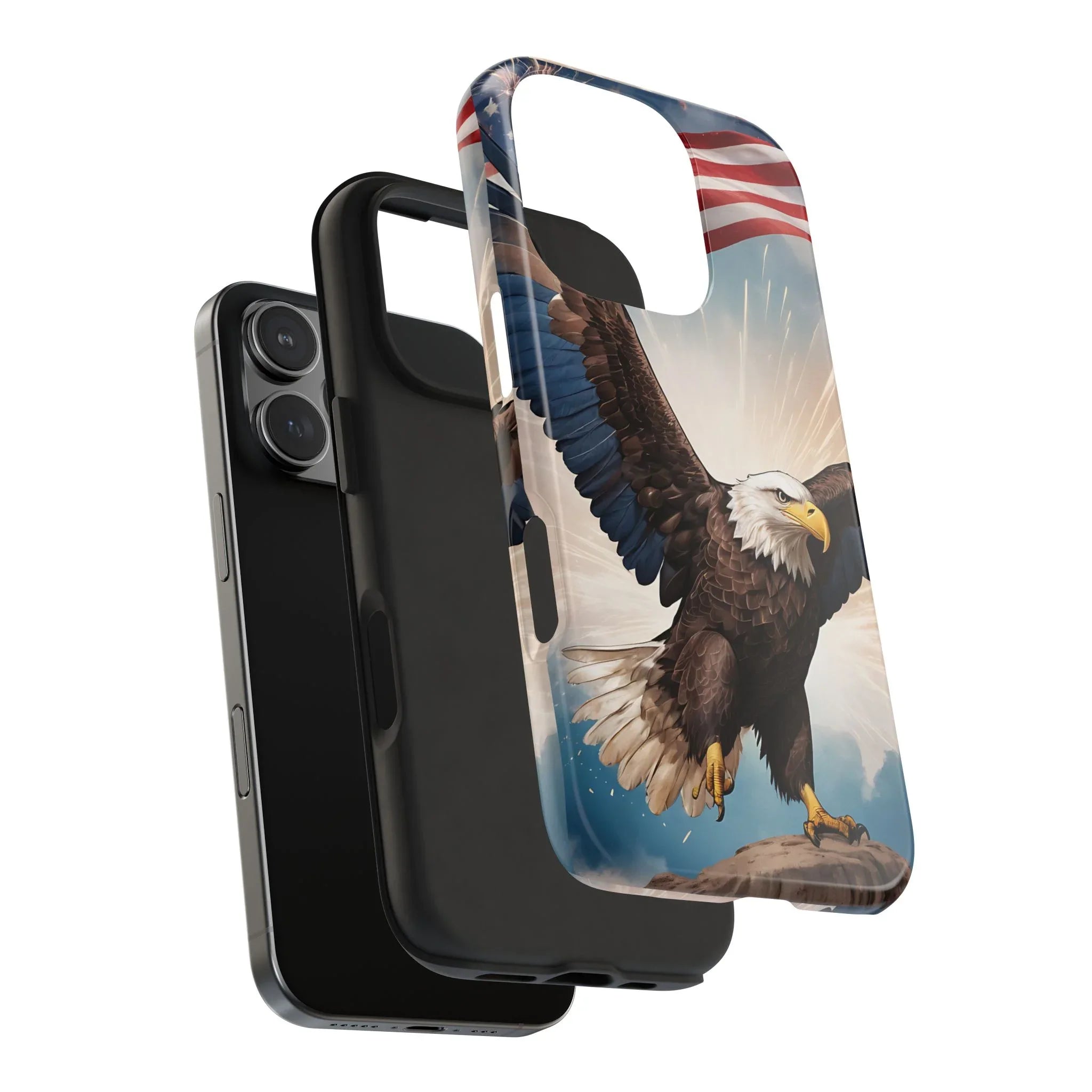 Majestic Eagle Flag Phone Case - DiwaKi