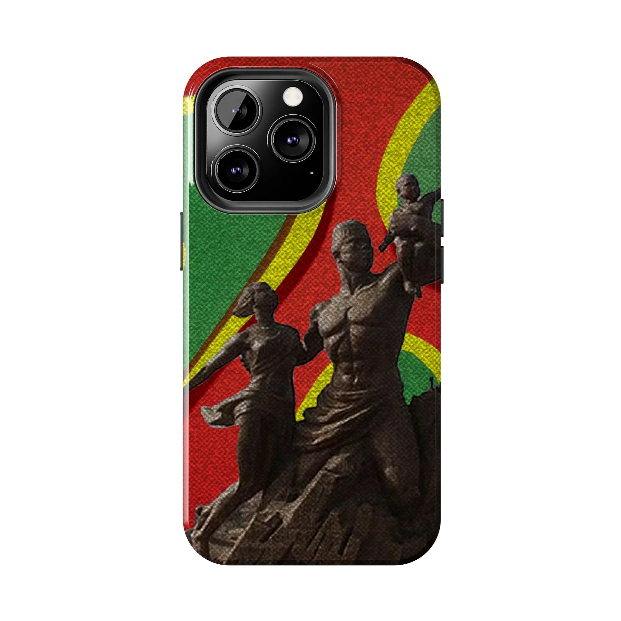 Senegal Tough Phone Case — Liberation Monument Retro Red, Green & Yellow Design - DiwaKi