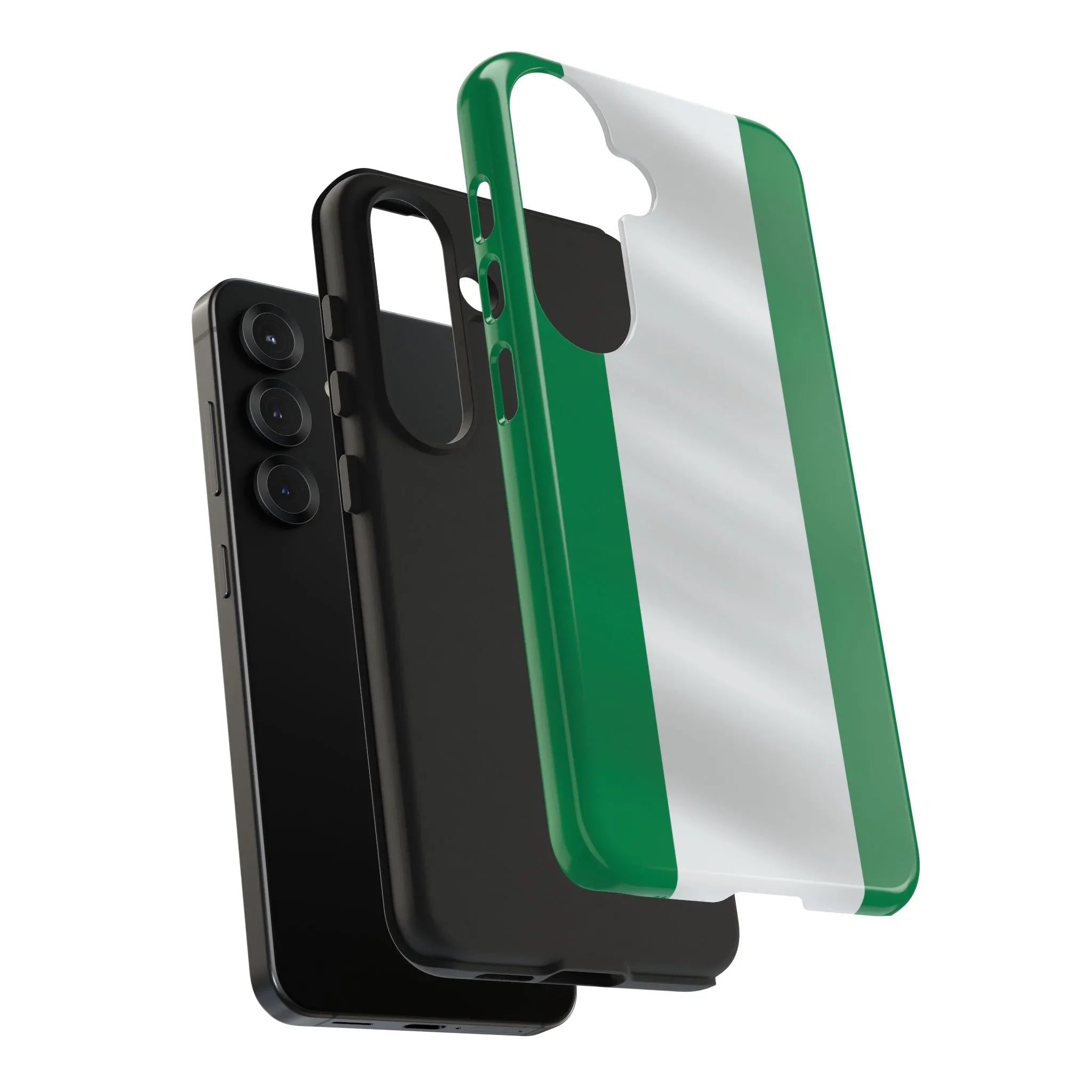 Tough Phone Case — Nigerian flag Rugged Protective Cover - DiwaKi