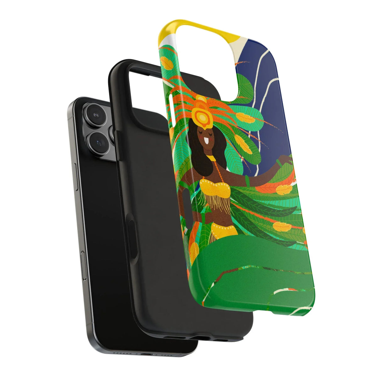Brazil carnival Tough Phone Case — Statue of Liberty & American Flag Design - DiwaKi