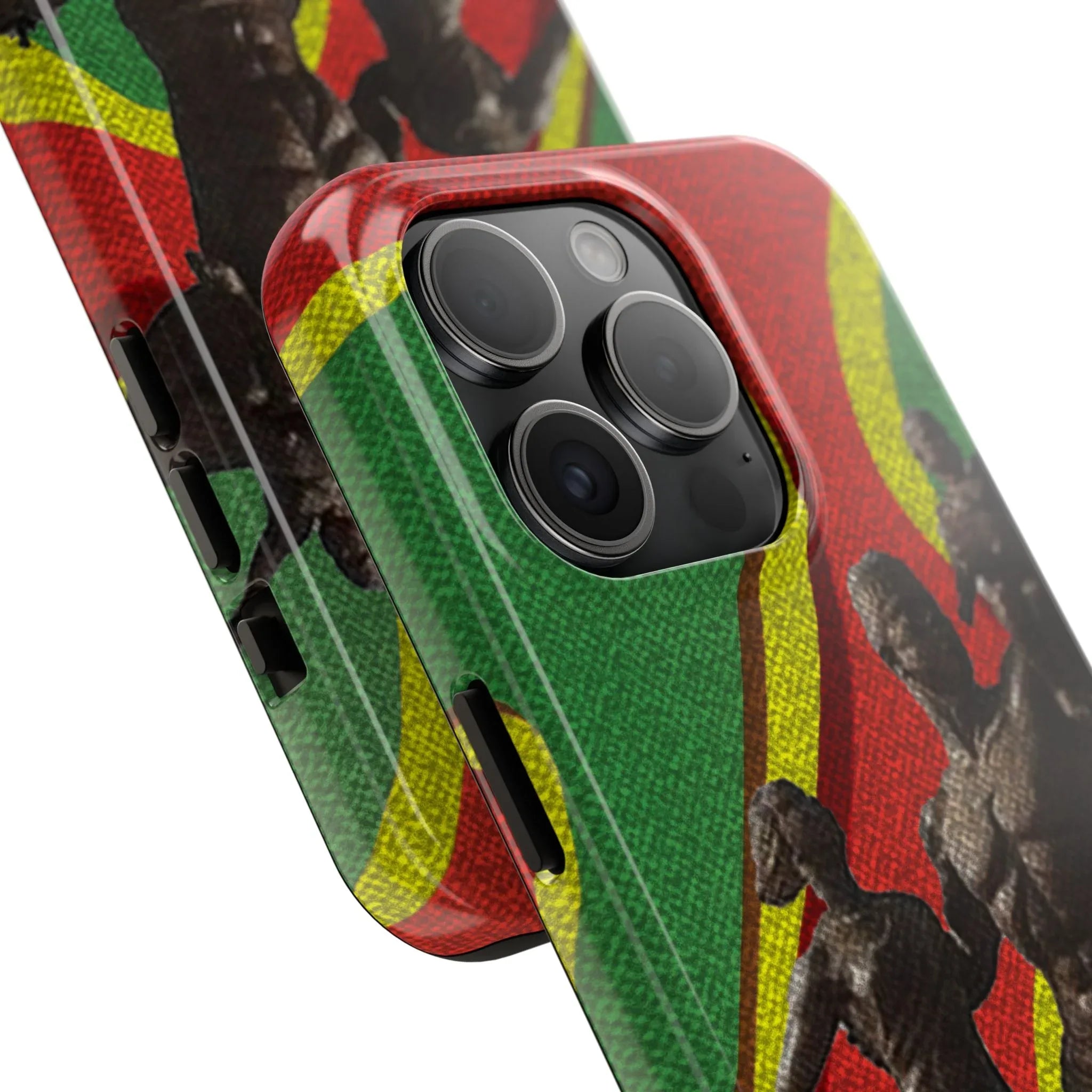 Senegal Tough Phone Case — Liberation Monument Retro Red, Green & Yellow Design - DiwaKi