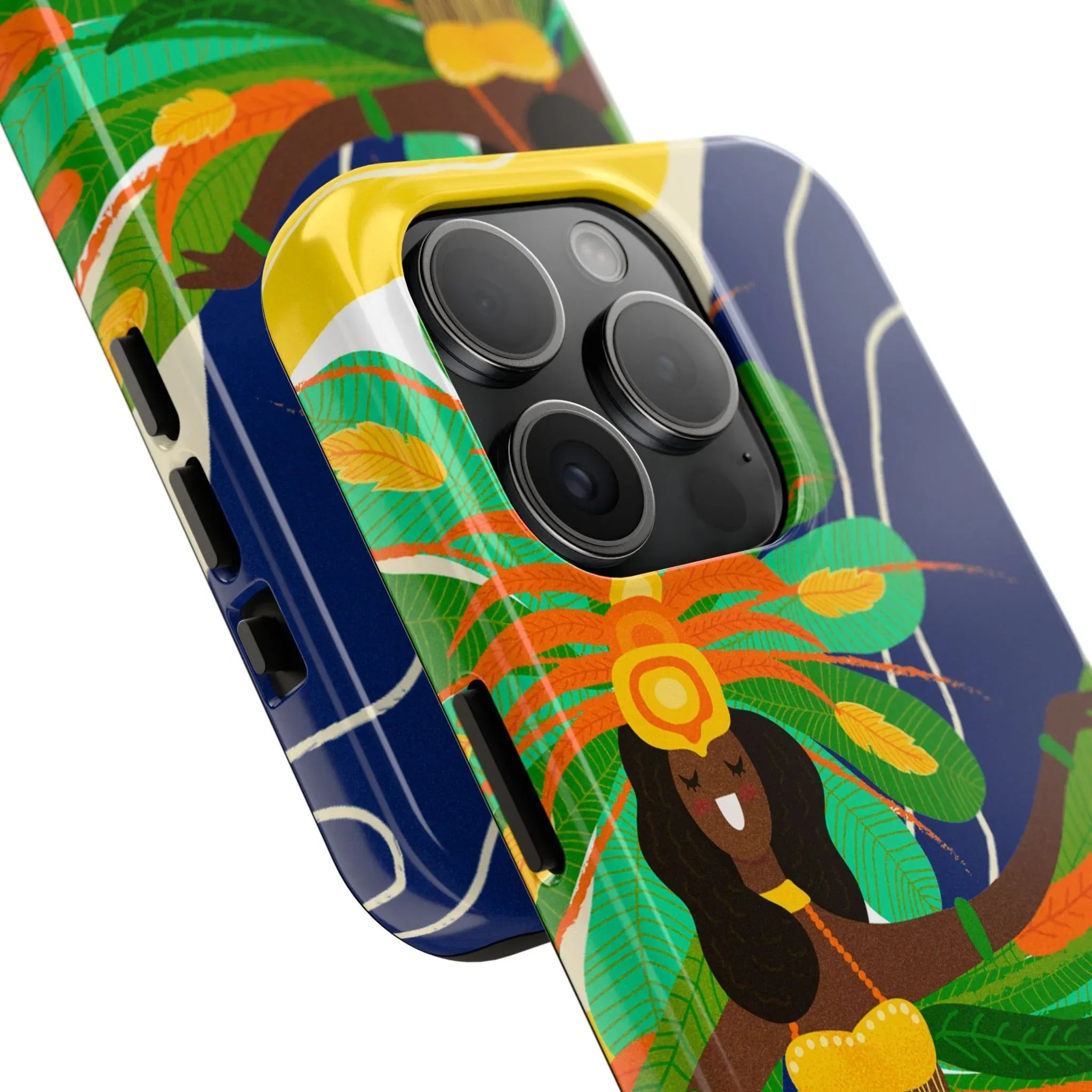 Brazil carnival Tough Phone Case — Statue of Liberty & American Flag Design - DiwaKi