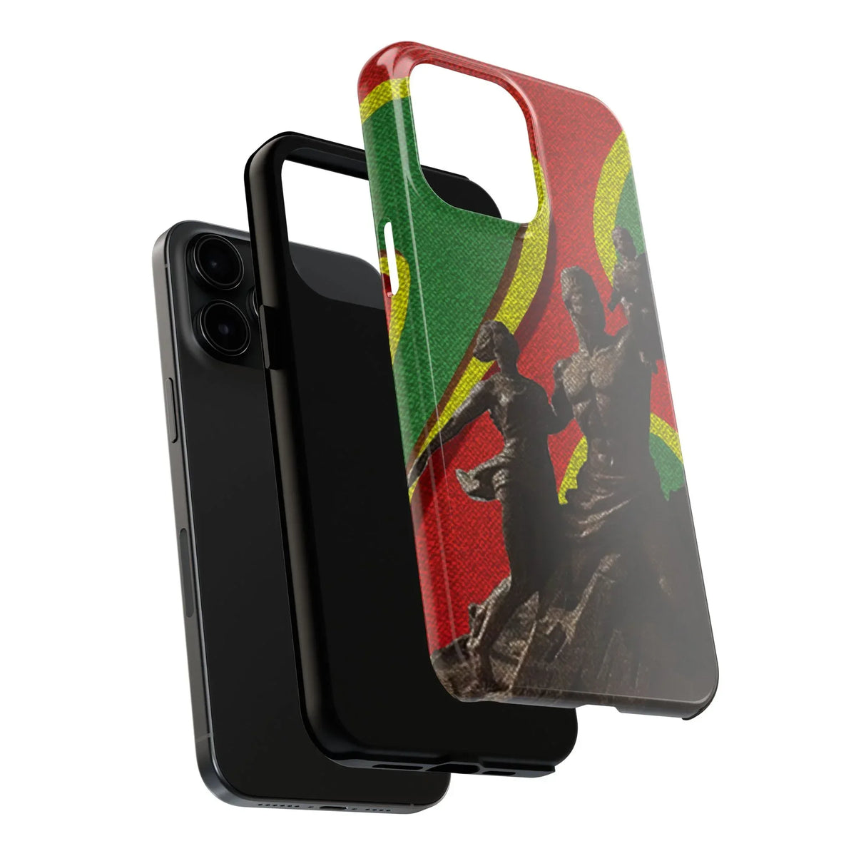 Senegal Tough Phone Case — Liberation Monument Retro Red, Green & Yellow Design - DiwaKi
