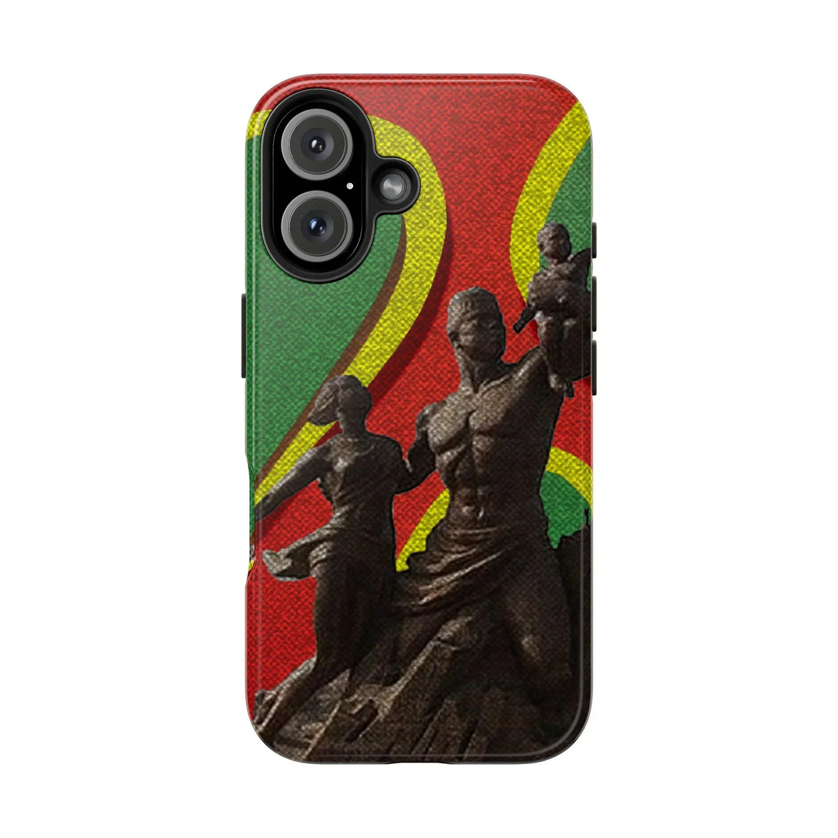 Senegal Tough Phone Case — Liberation Monument Retro Red, Green & Yellow Design - DiwaKi