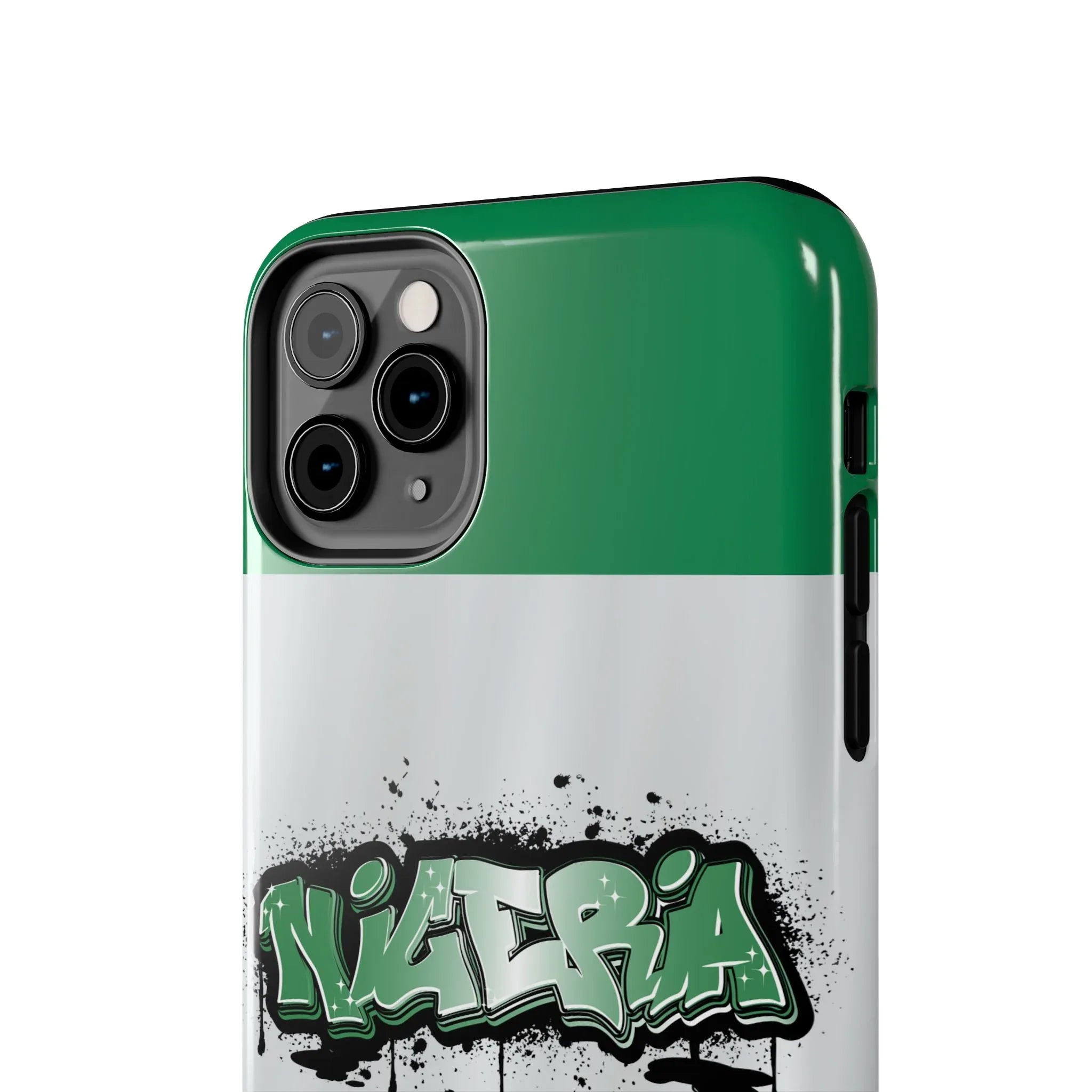 Tough Phone Case — Nigeria Flag Graffiti Design - DiwaKi