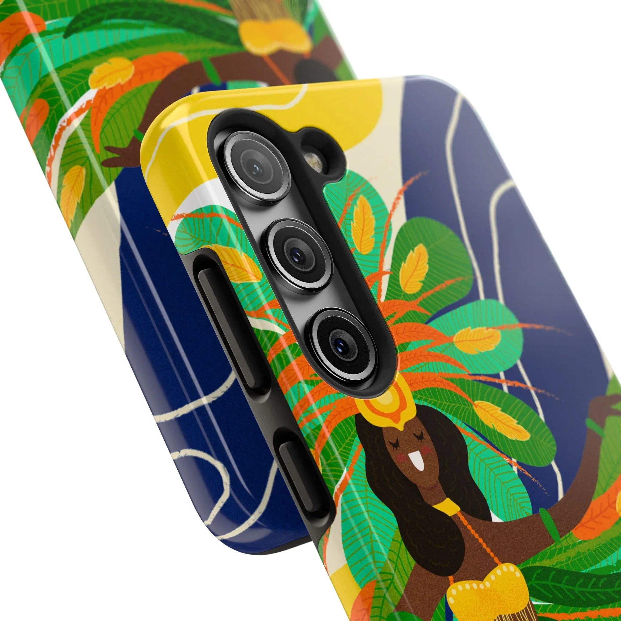 Brazil carnival Tough Phone Case — Statue of Liberty & American Flag Design - DiwaKi