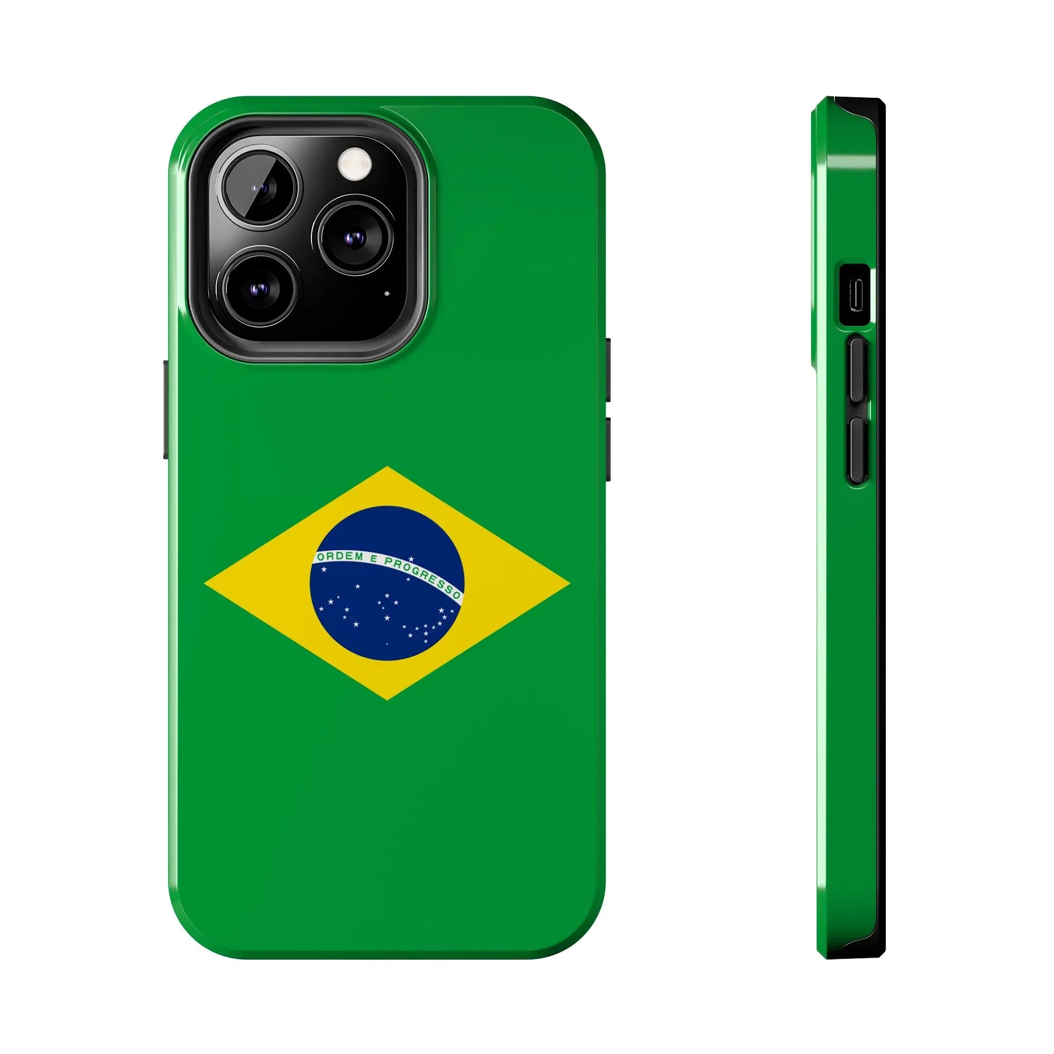 Brazil Flag Tough Phone Case — Protective Patriotic Phone Cover - DiwaKi