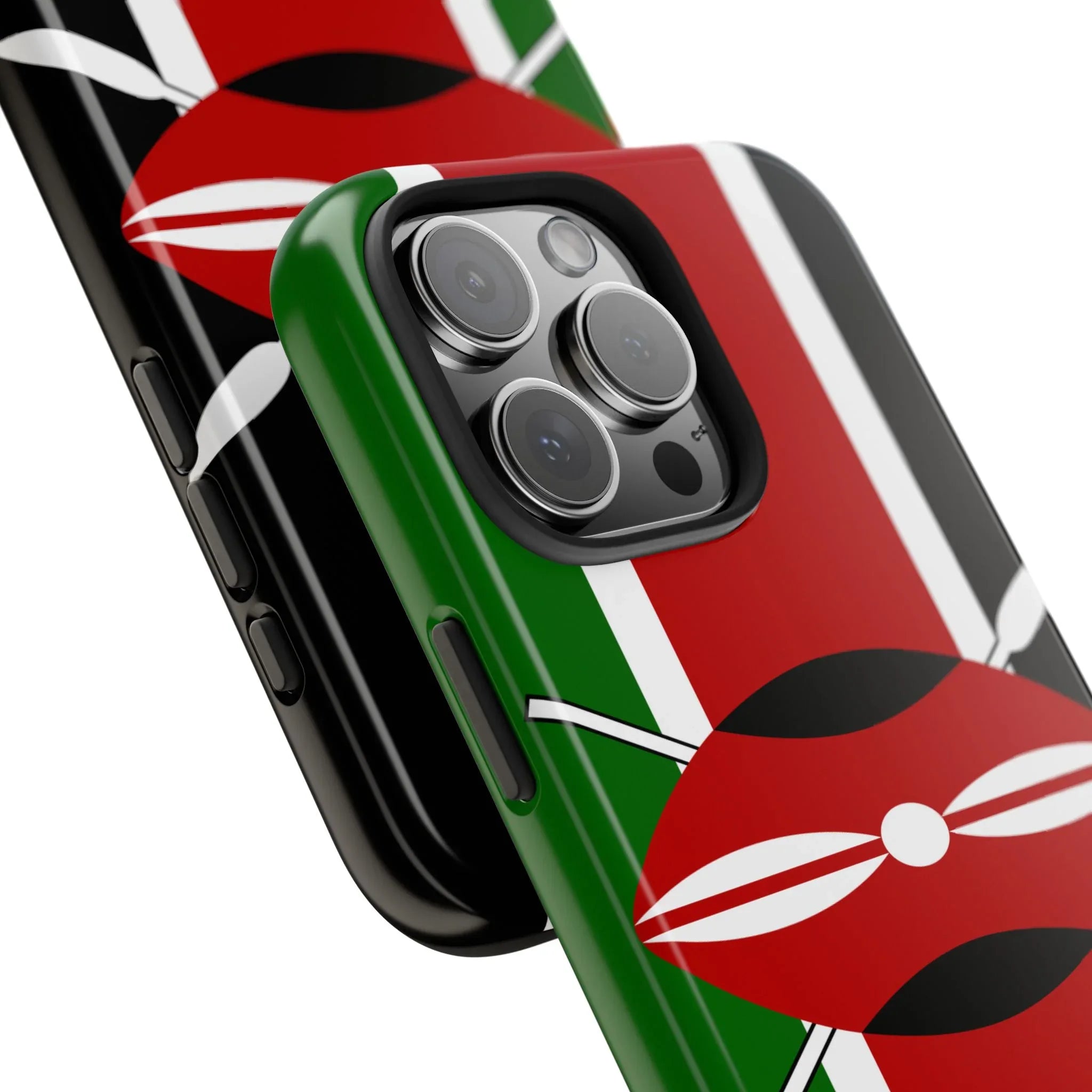 Kenya Flag Tough Phone Case — Protective Tribal Shield Design - DiwaKi