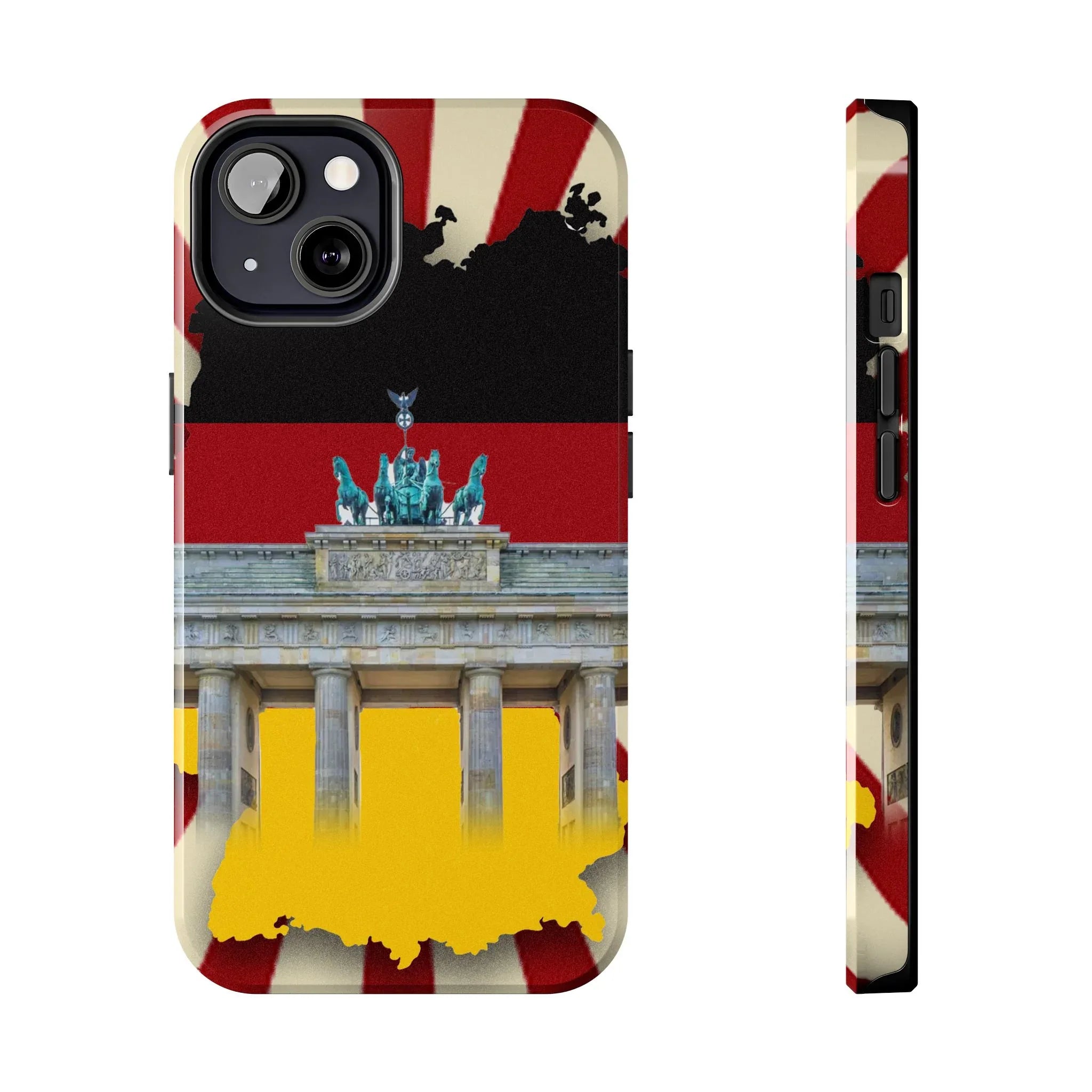 German Flag Brandenburger Gate Tough Phone Case – Berlin Landmark Protective Cover - DiwaKi