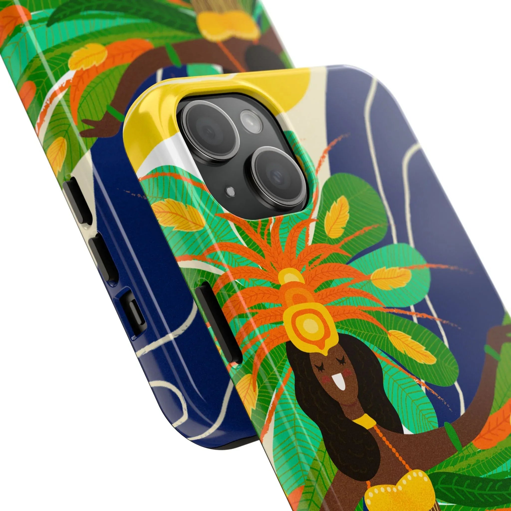 Brazil carnival Tough Phone Case — Statue of Liberty & American Flag Design - DiwaKi