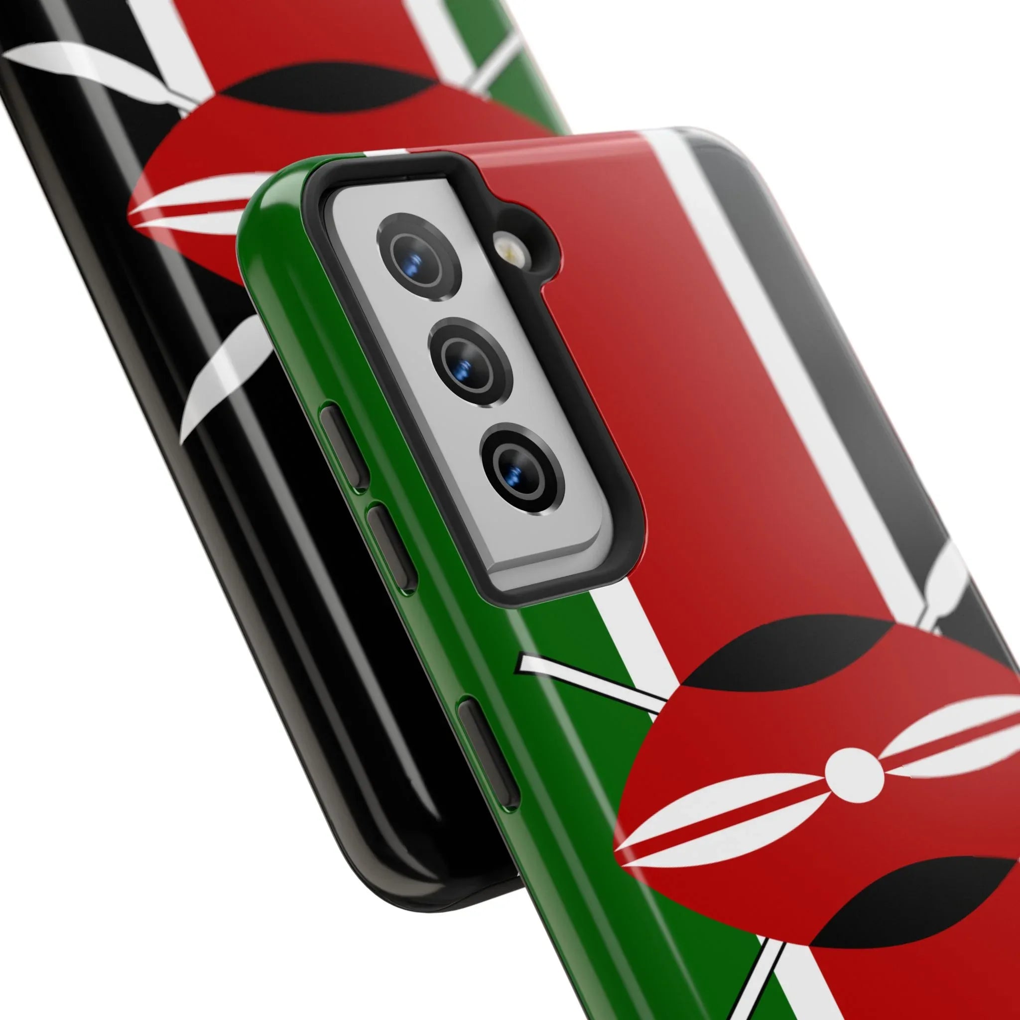 Kenya Flag Tough Phone Case — Protective Tribal Shield Design - DiwaKi