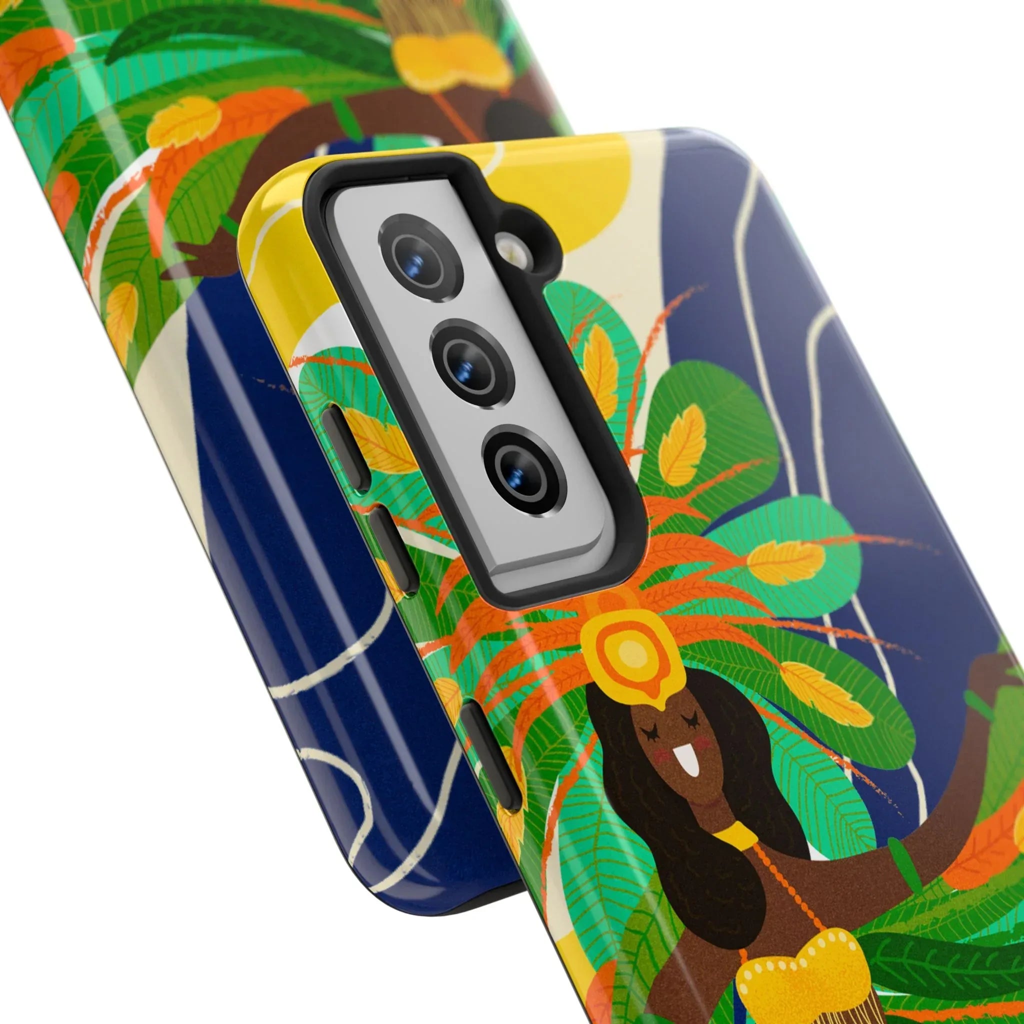 Brazil carnival Tough Phone Case — Statue of Liberty & American Flag Design - DiwaKi