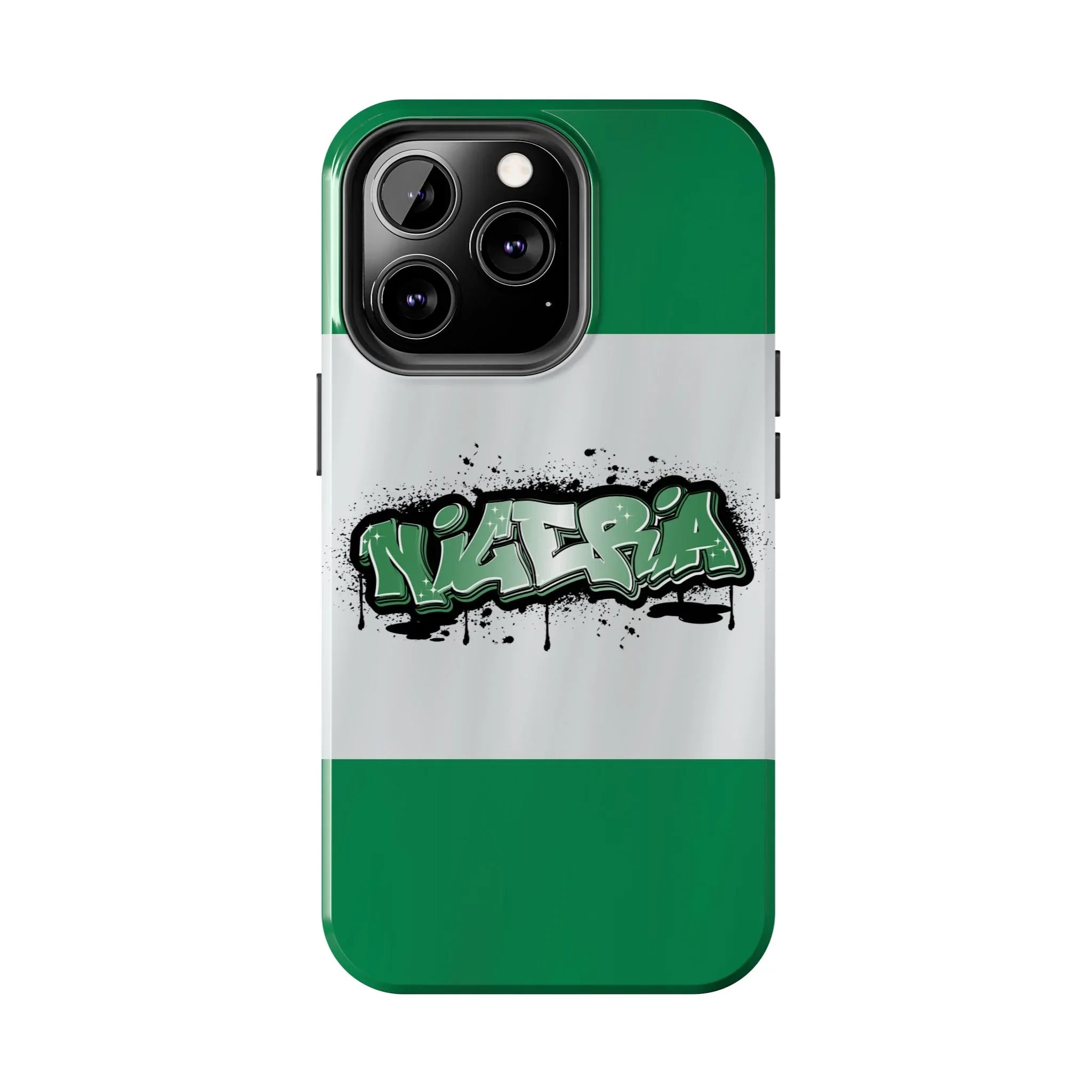 Tough Phone Case — Nigeria Flag Graffiti Design - DiwaKi