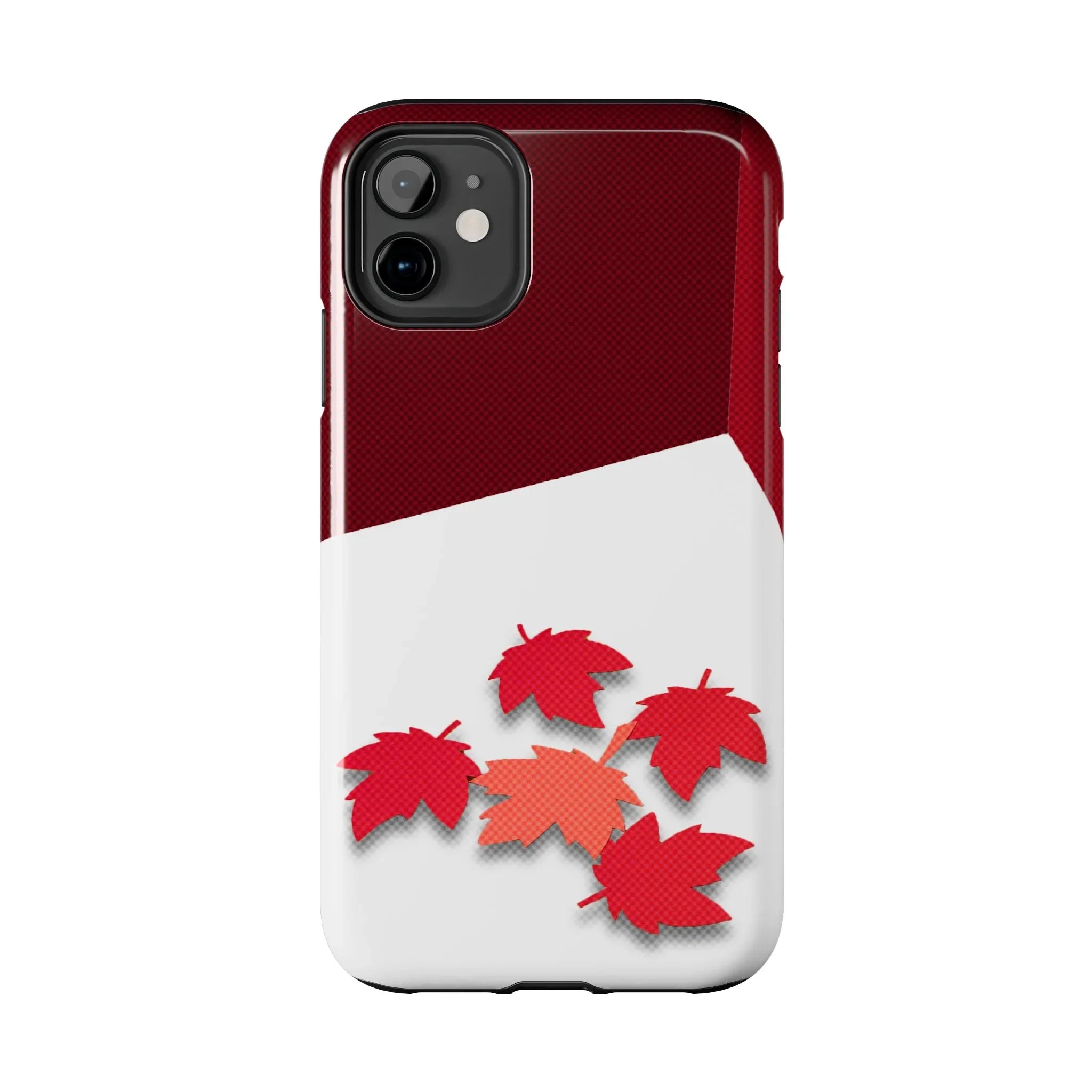 Canada Autumn Maple Tough Phone Case — Red & White Protective Fall Design - DiwaKi