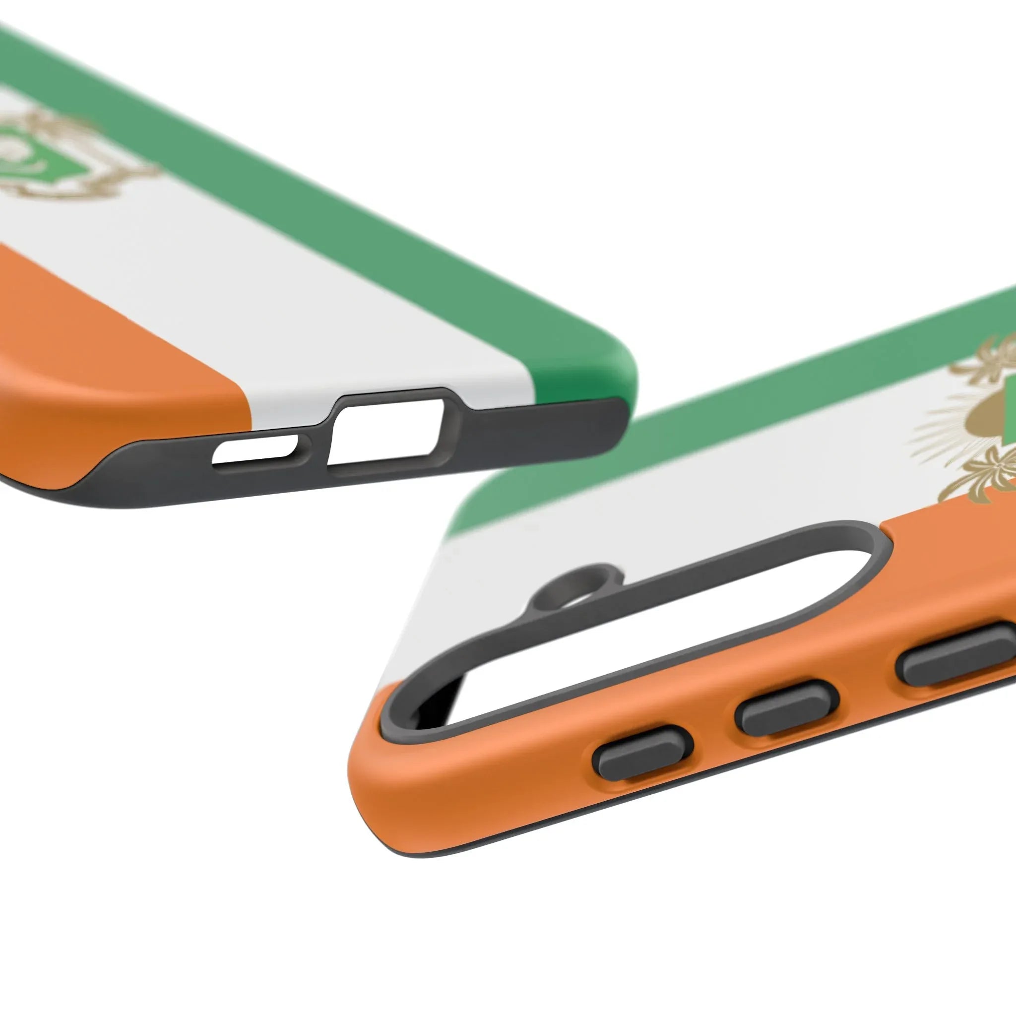 Ivory Coast Flag Tough Phone Case — Orange White Green Shield Crest - DiwaKi
