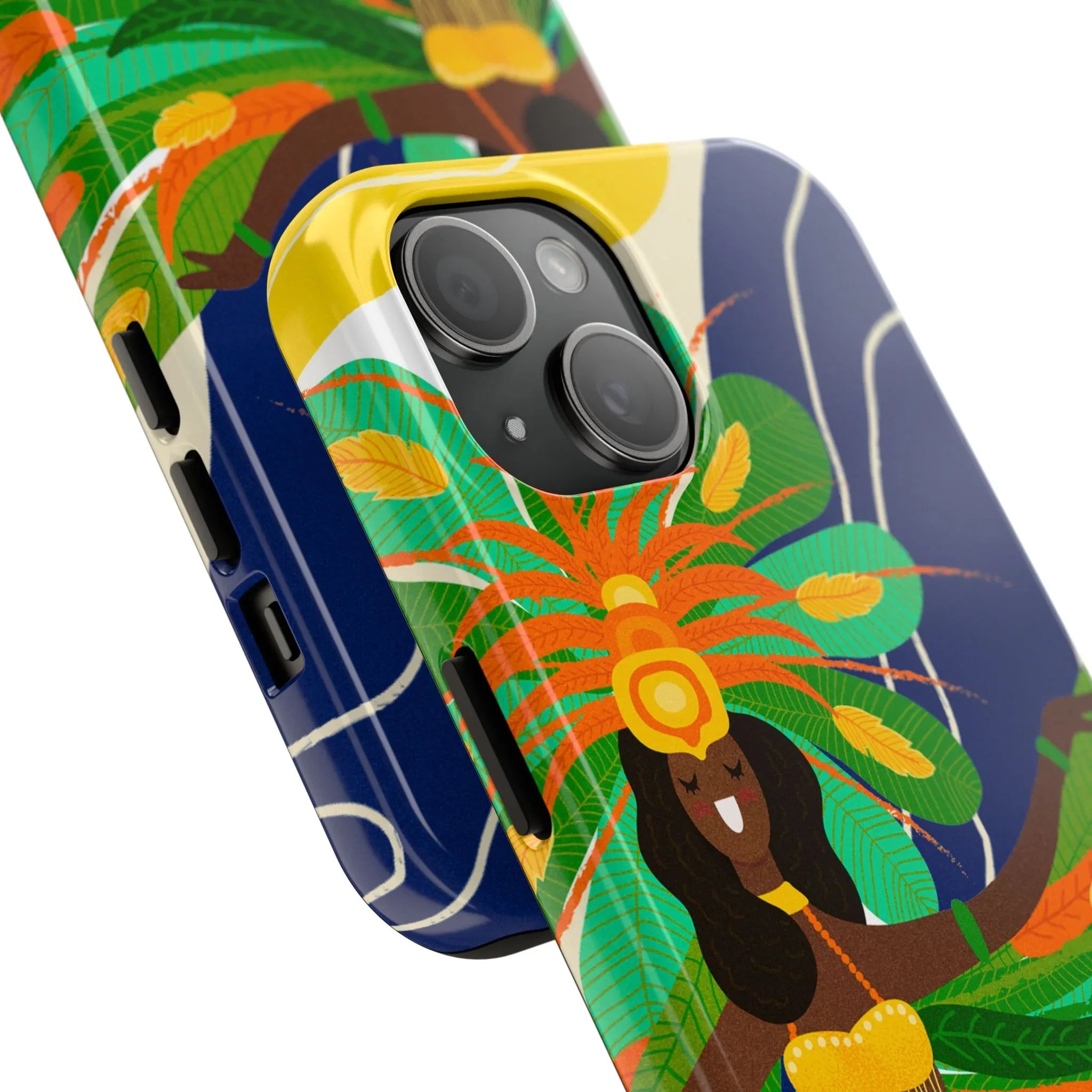 Brazil carnival Tough Phone Case — Statue of Liberty & American Flag Design - DiwaKi