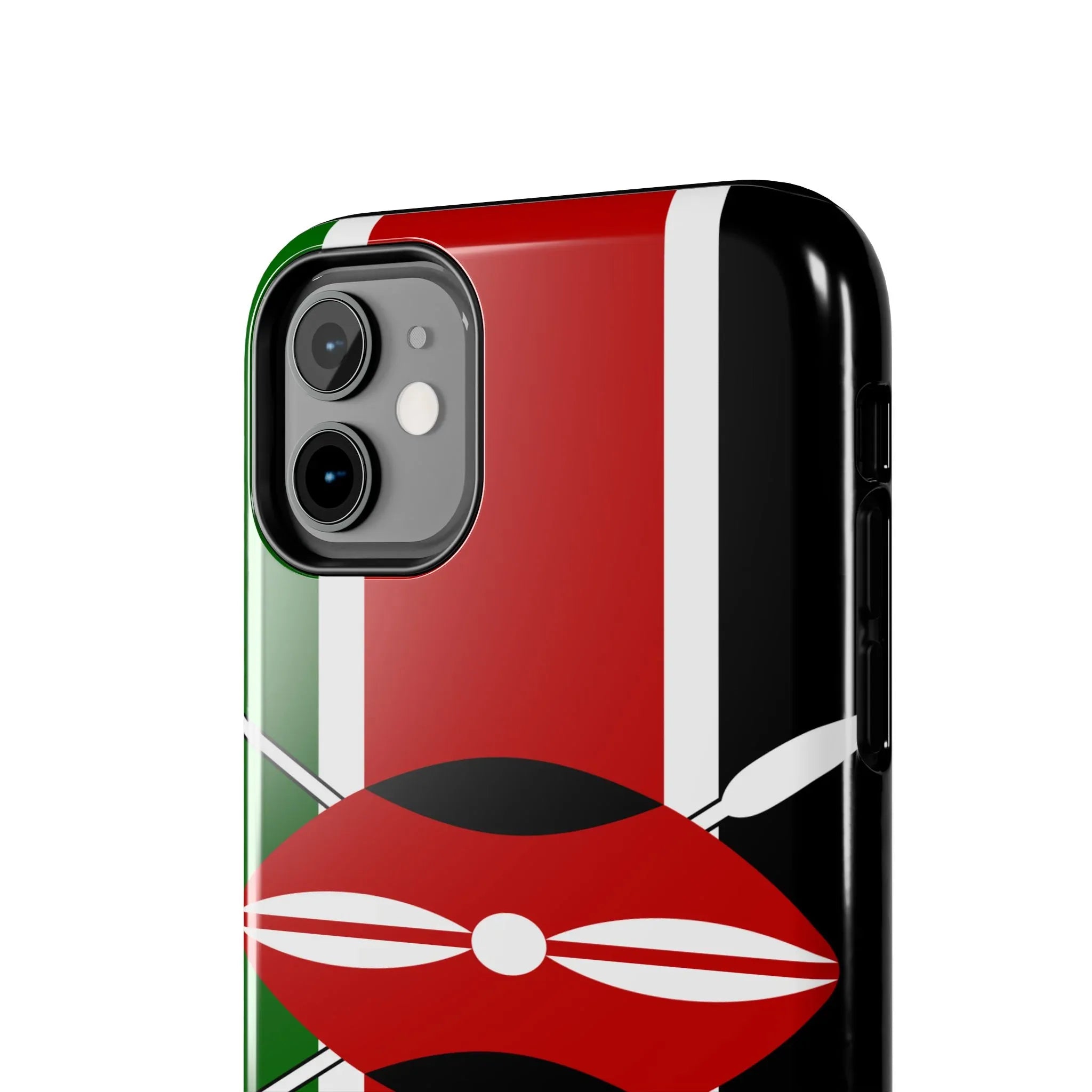 Kenya Flag Tough Phone Case — Protective Tribal Shield Design - DiwaKi