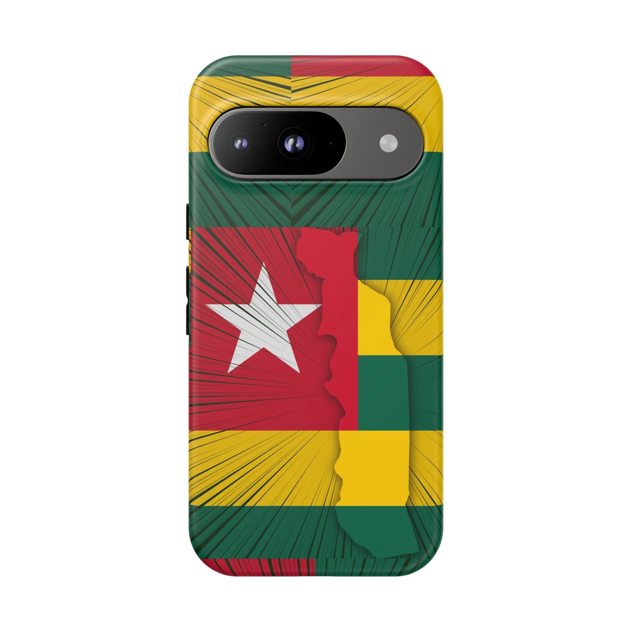 Togo Flag Tough Phone Case – Protective Stripe Design - DiwaKi