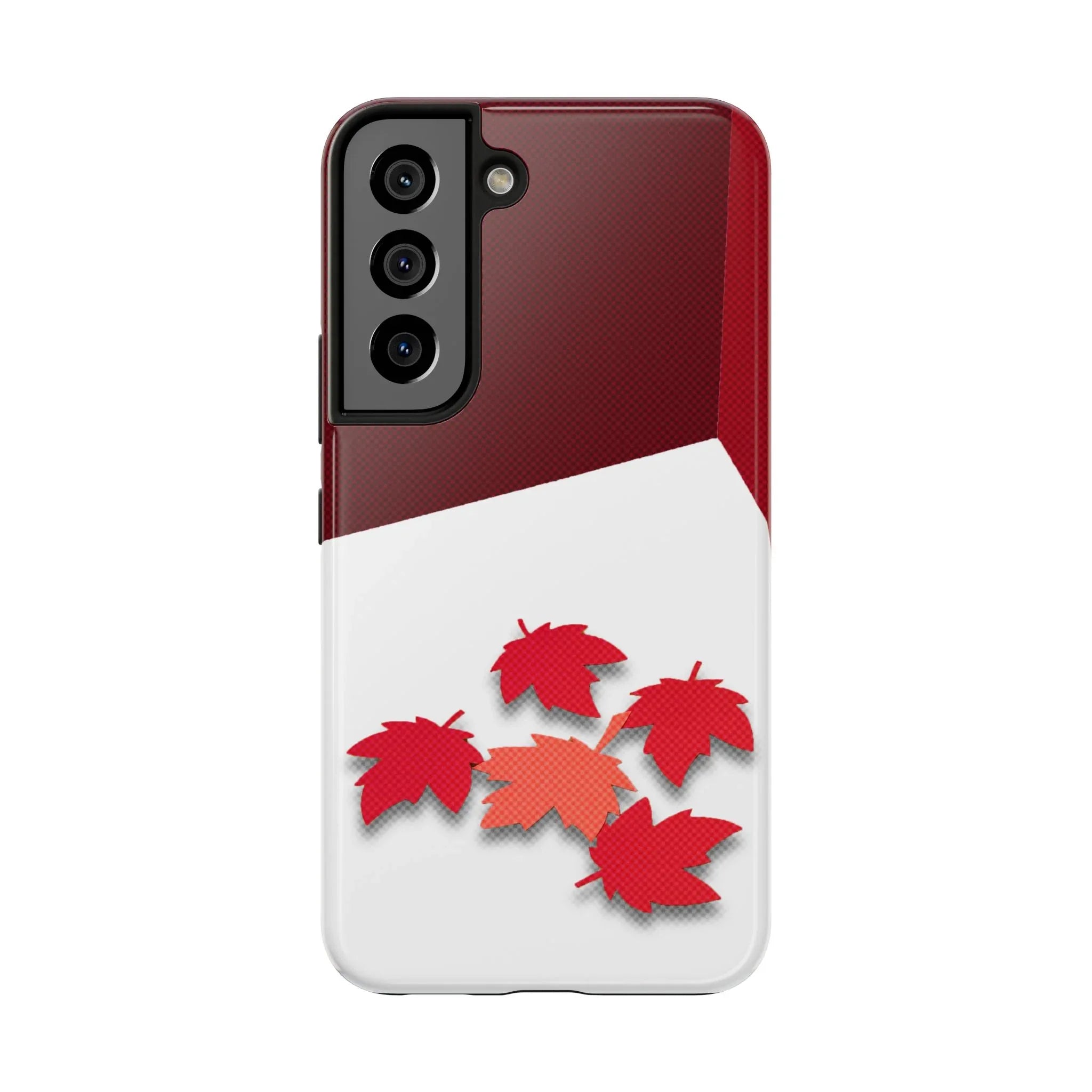 Canada Autumn Maple Tough Phone Case — Red & White Protective Fall Design - DiwaKi