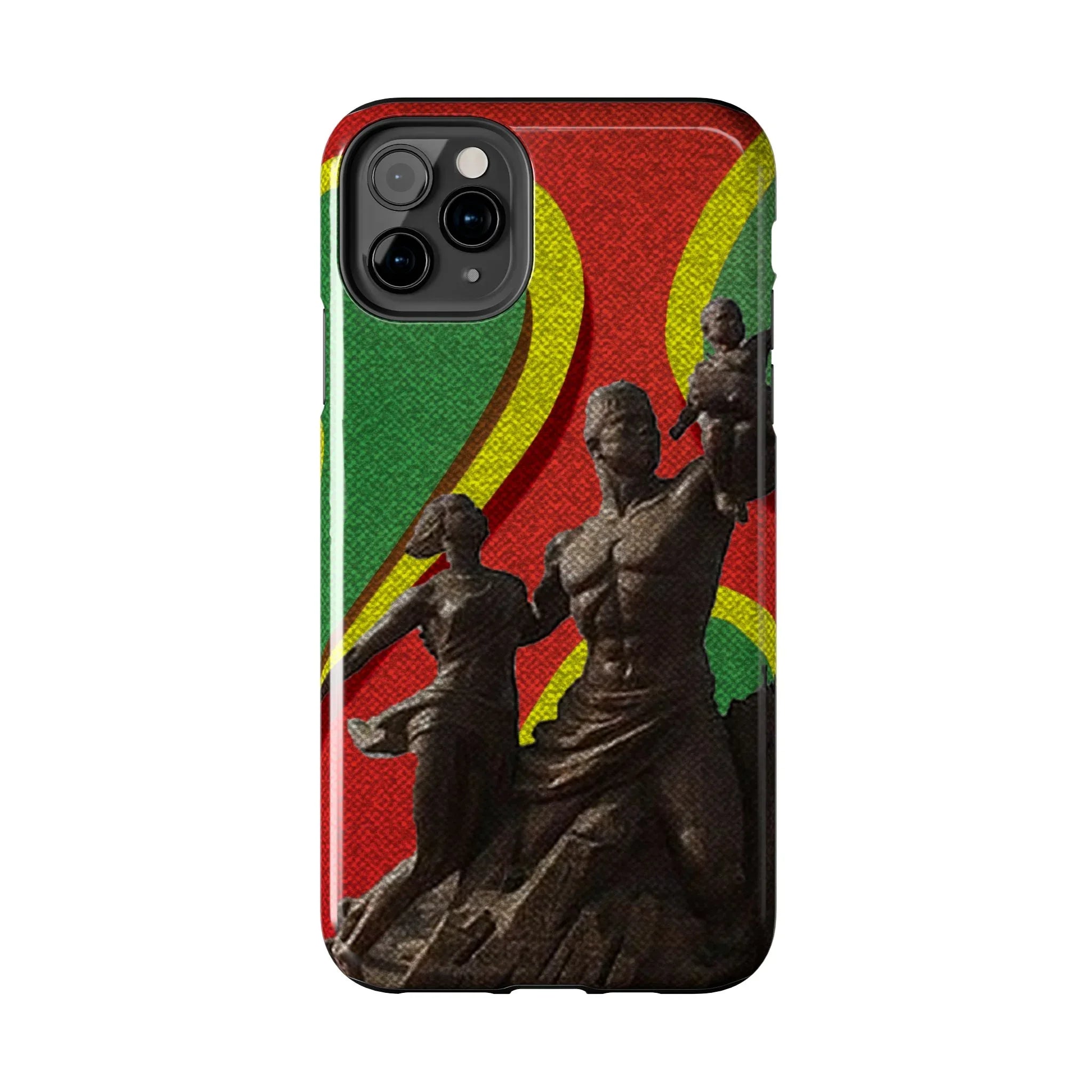 Senegal Tough Phone Case — Liberation Monument Retro Red, Green & Yellow Design - DiwaKi