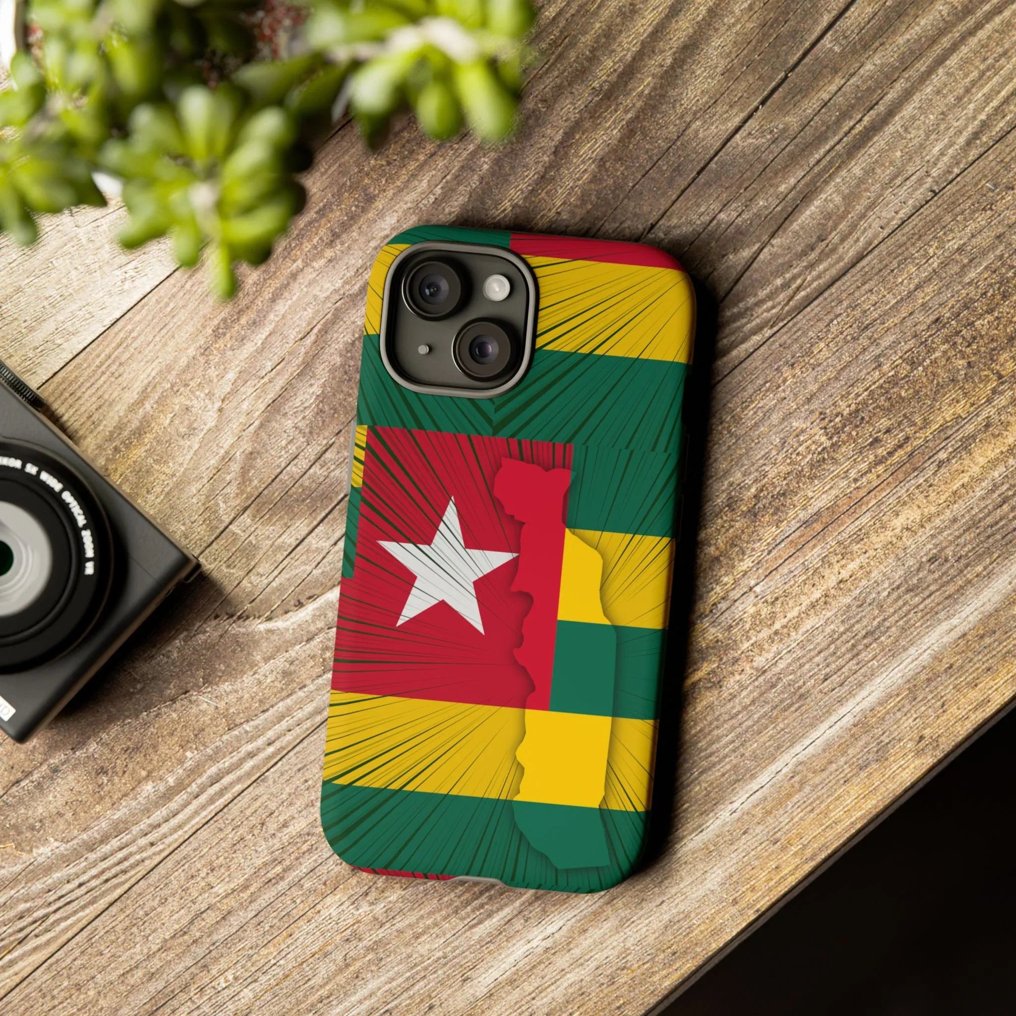 Togo Flag Tough Phone Case – Protective Stripe Design - DiwaKi