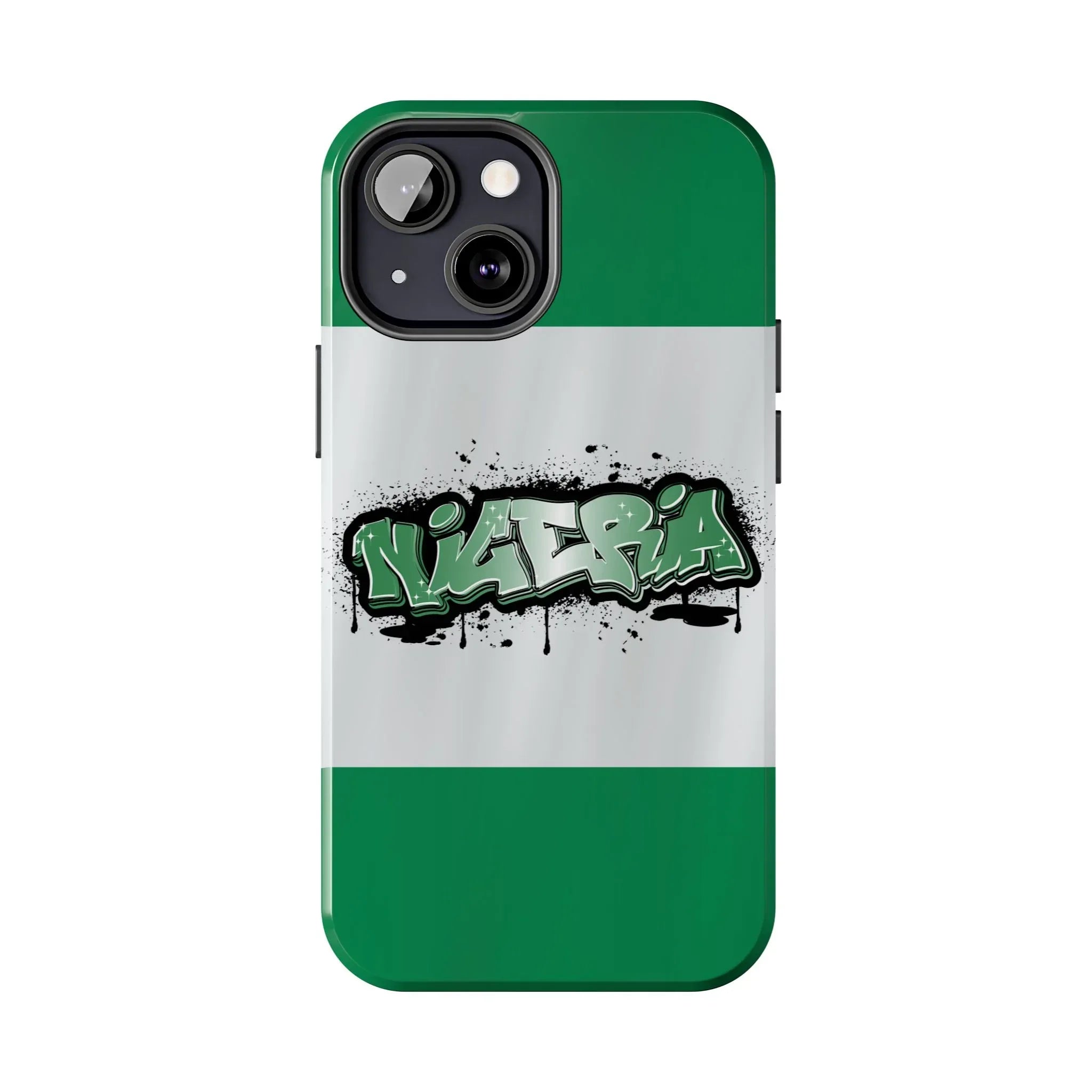 Tough Phone Case — Nigeria Flag Graffiti Design - DiwaKi