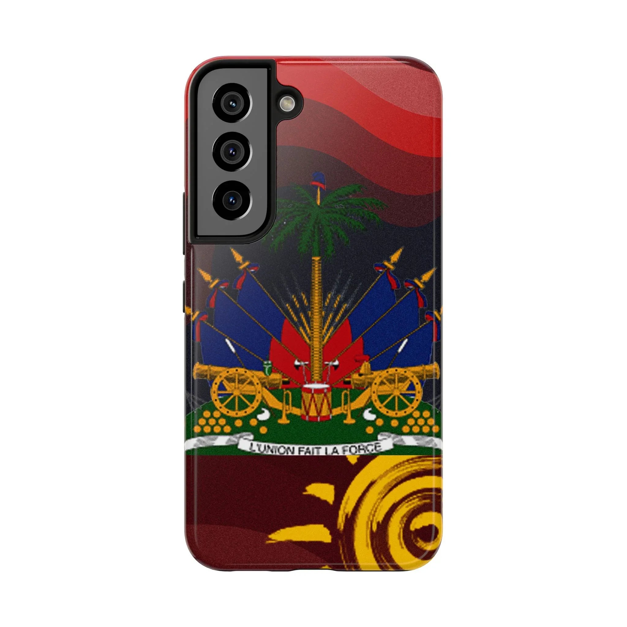 Haiti Coat of Arms Tough Phone Case — Patriotic Haitian Flag Protective Cover - DiwaKi