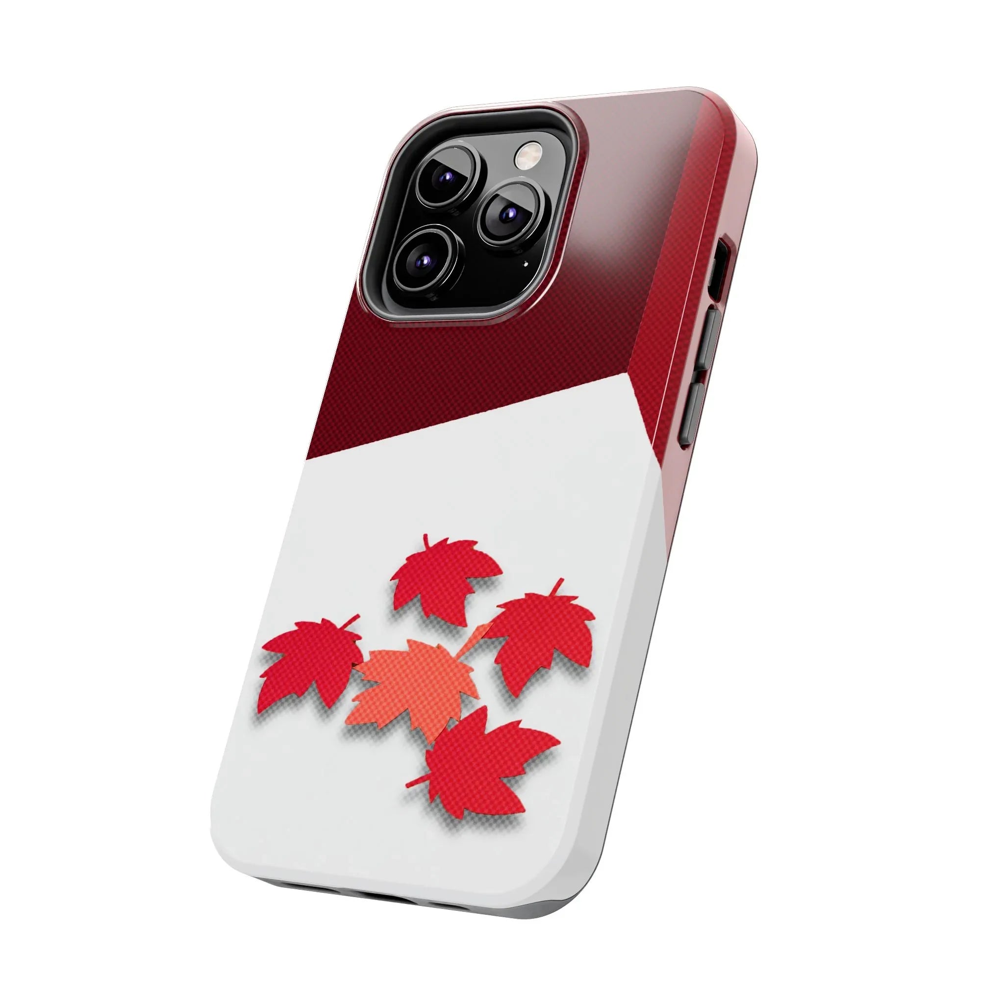 Canada Autumn Maple Tough Phone Case — Red & White Protective Fall Design - DiwaKi
