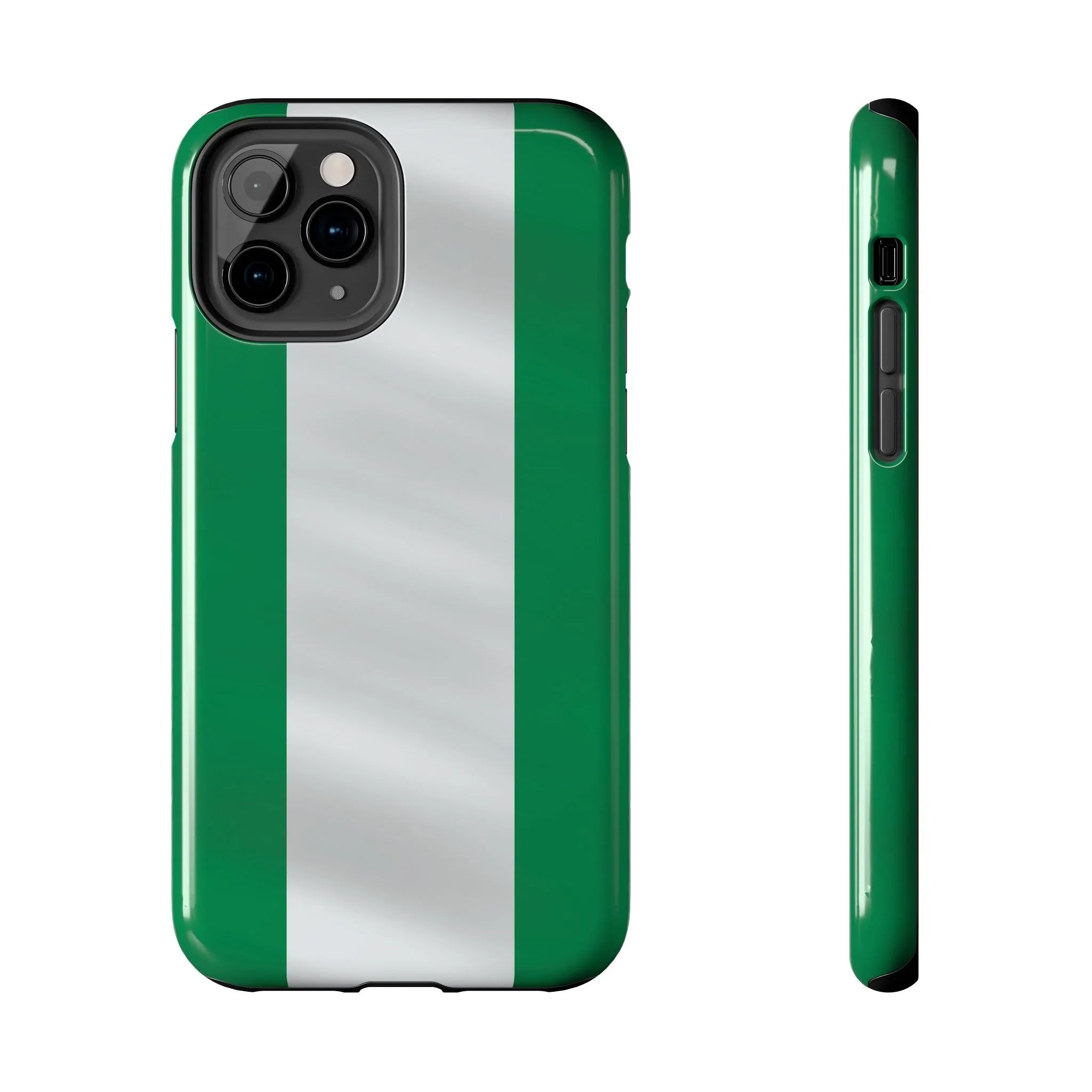 Tough Phone Case — Nigerian flag Rugged Protective Cover - DiwaKi
