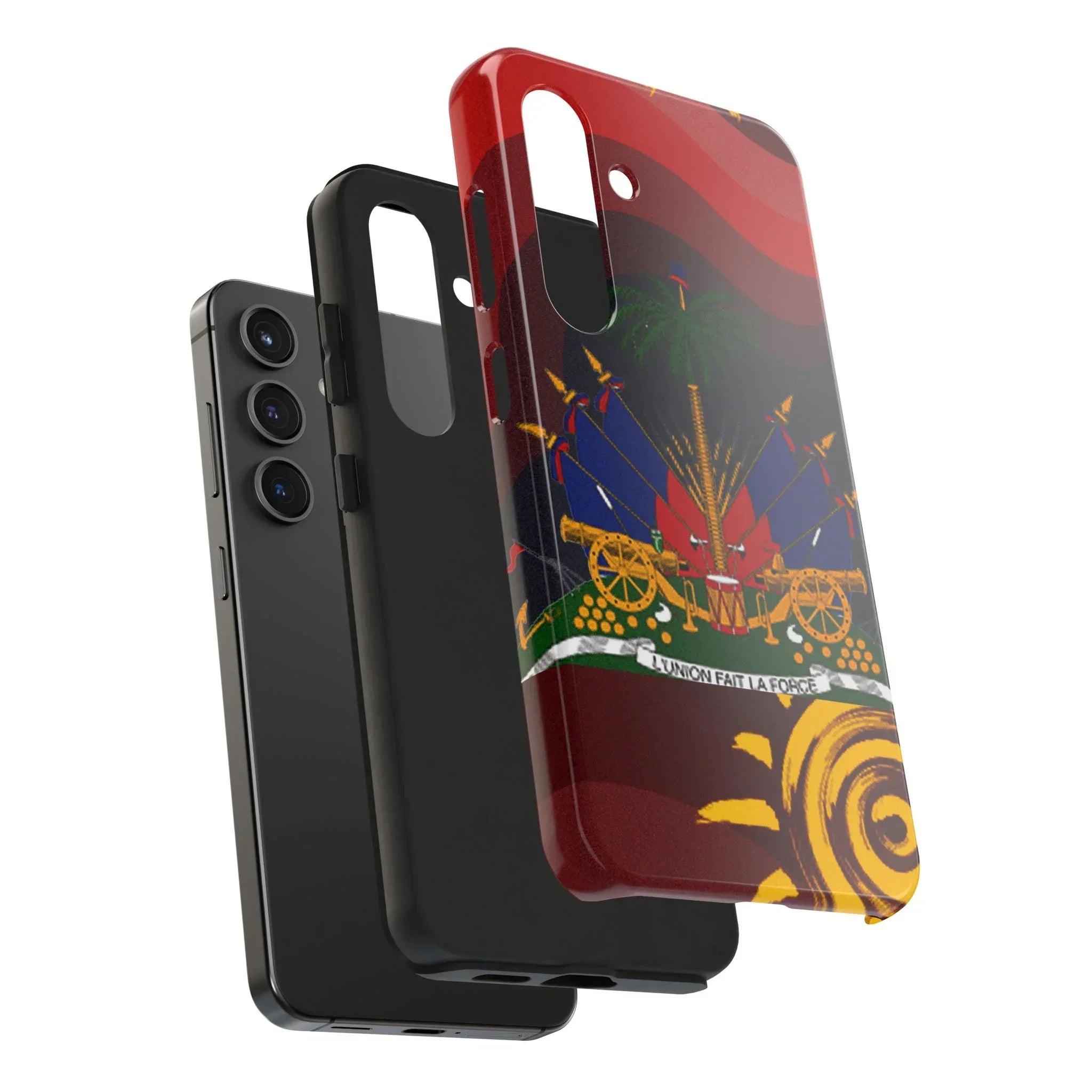 Haiti Coat of Arms Tough Phone Case — Patriotic Haitian Flag Protective Cover - DiwaKi