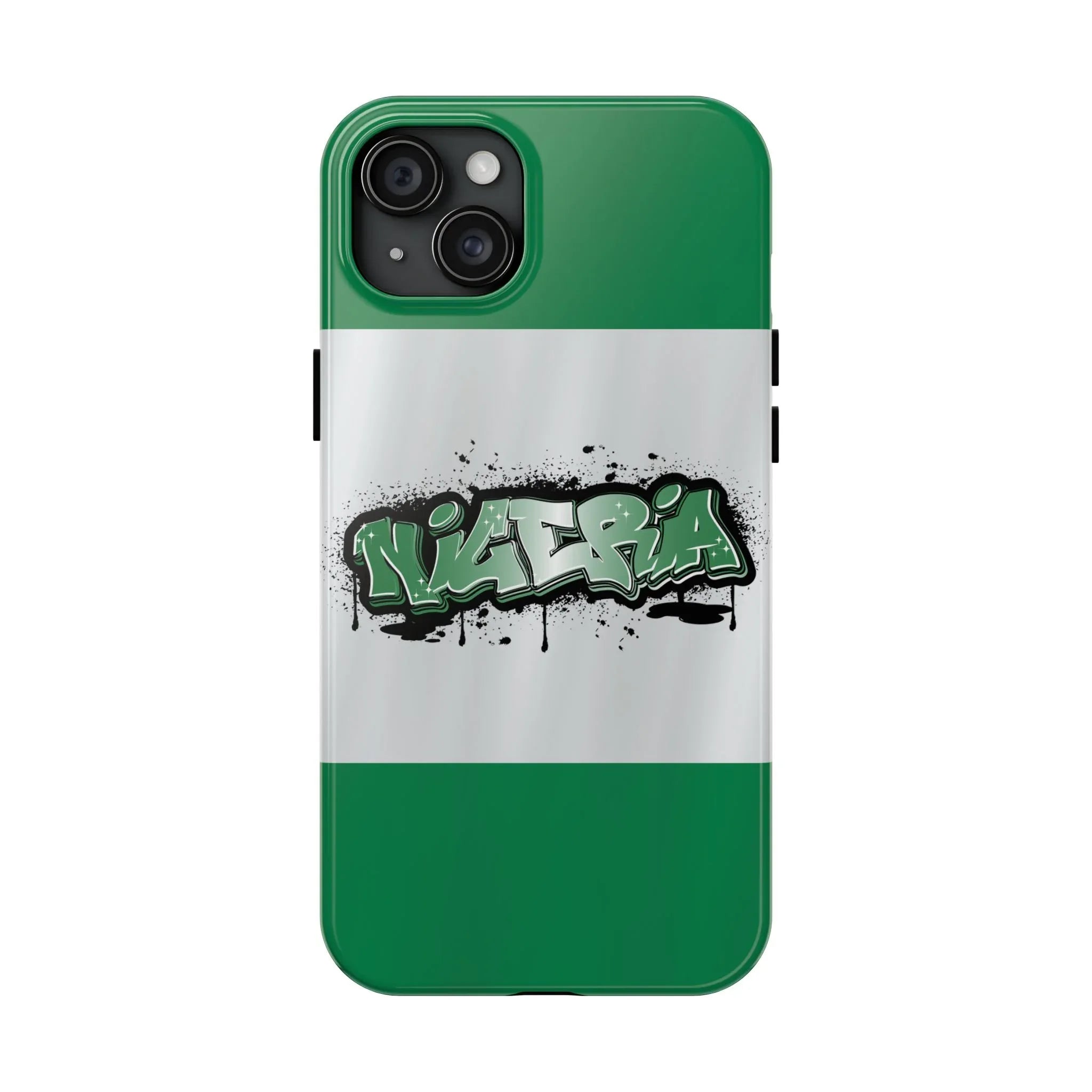 Tough Phone Case — Nigeria Flag Graffiti Design - DiwaKi