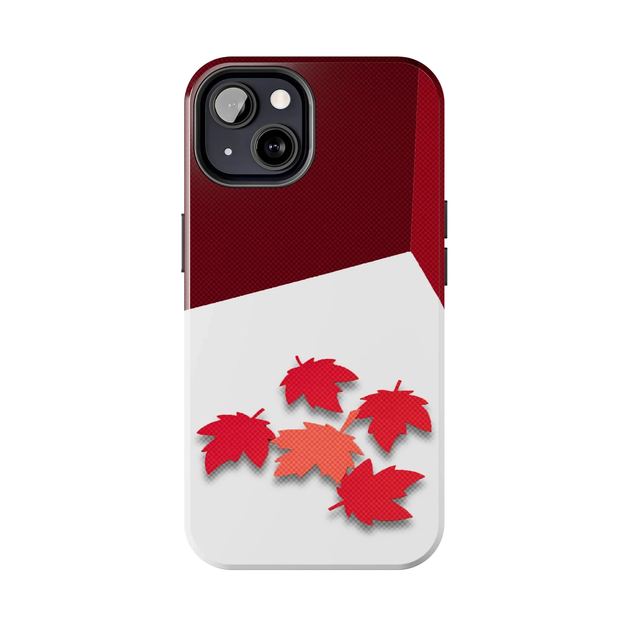 Canada Autumn Maple Tough Phone Case — Red & White Protective Fall Design - DiwaKi