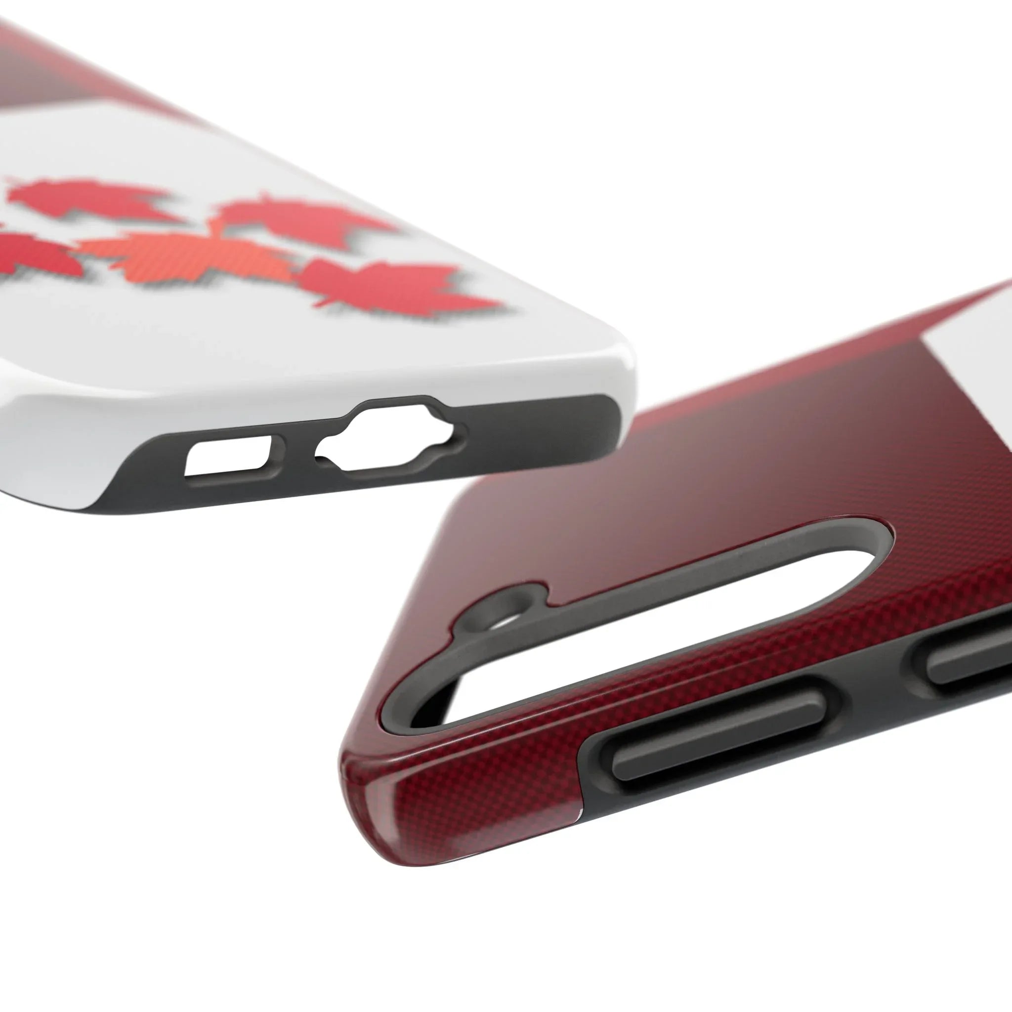 Canada Autumn Maple Tough Phone Case — Red & White Protective Fall Design - DiwaKi