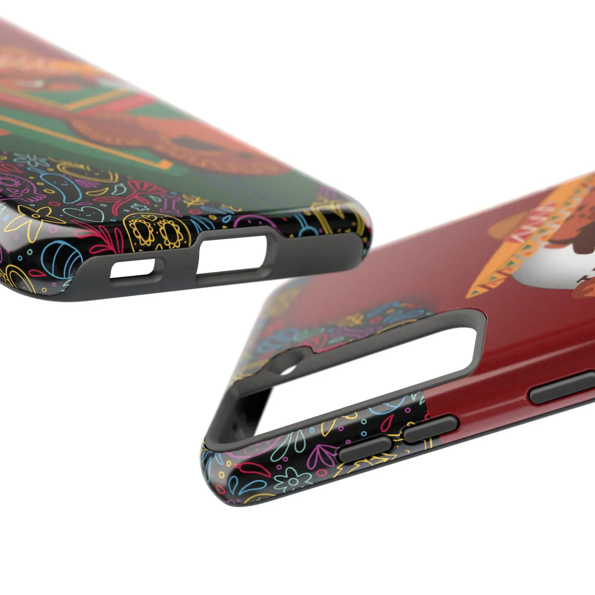 Mexico Mariachi Guitarist Tough Phone Case — Colorful Mexican Folk Art iPhone Cover - DiwaKi