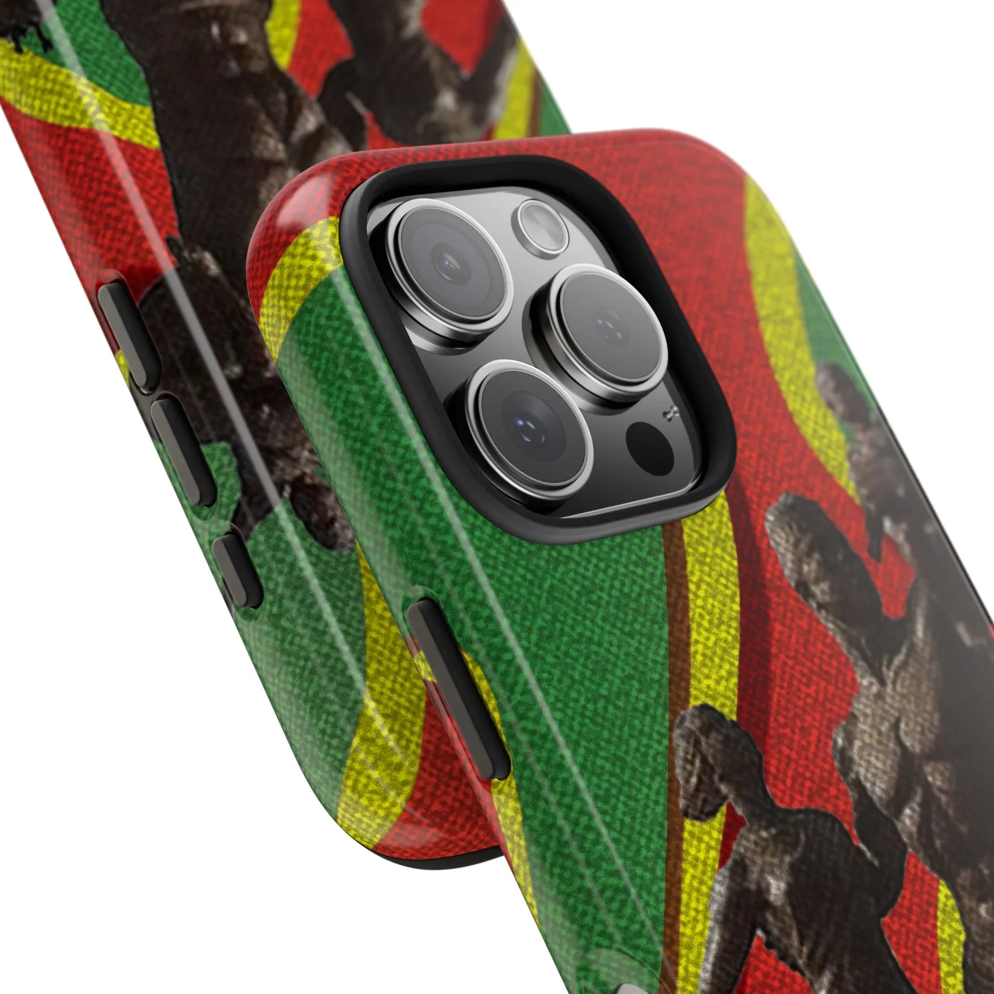 Senegal Tough Phone Case — Liberation Monument Retro Red, Green & Yellow Design - DiwaKi