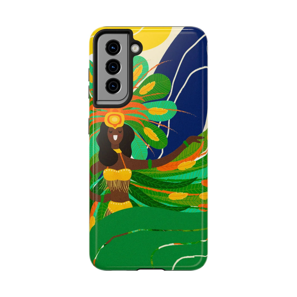 Brazil carnival Tough Phone Case — Statue of Liberty & American Flag Design - DiwaKi