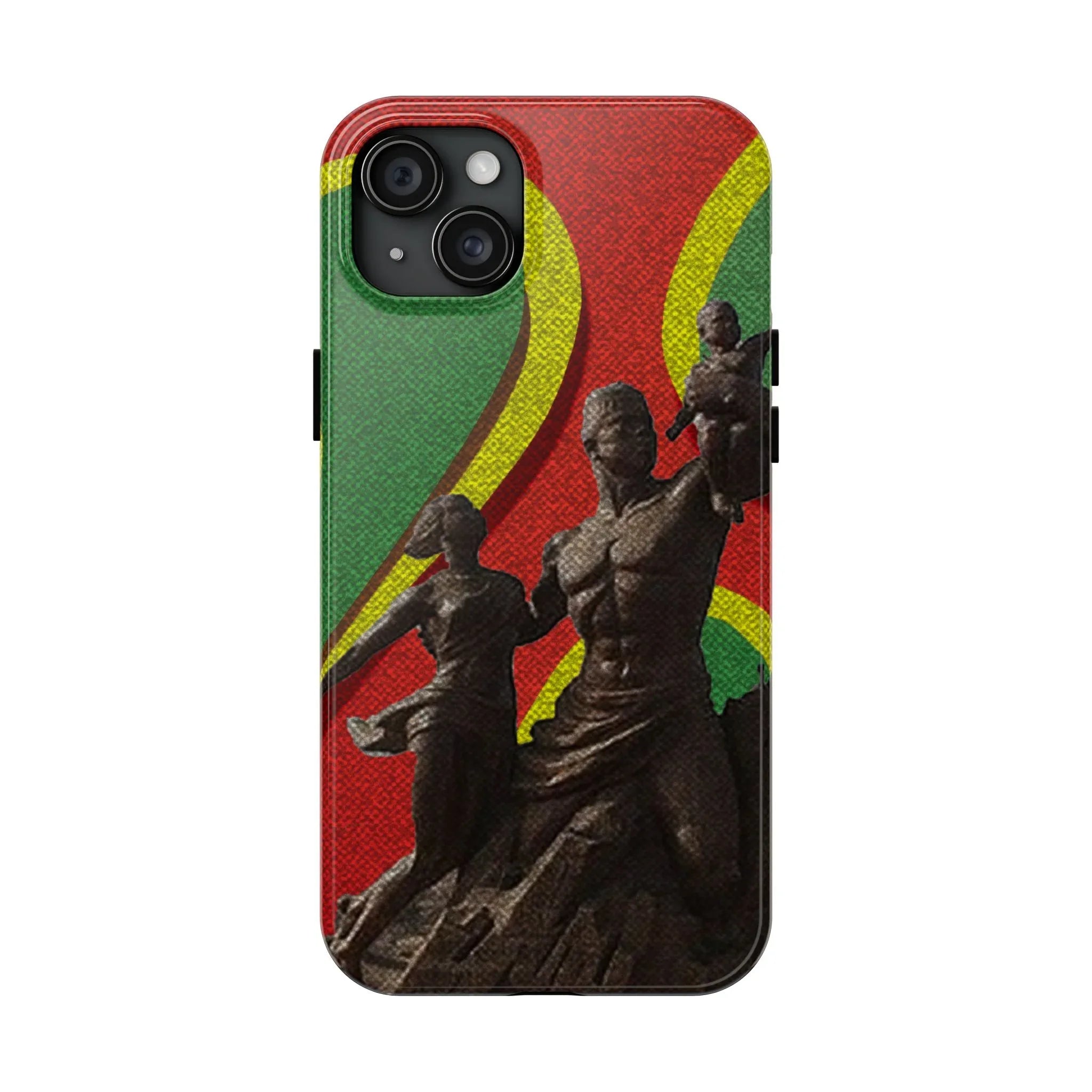 Senegal Tough Phone Case — Liberation Monument Retro Red, Green & Yellow Design - DiwaKi