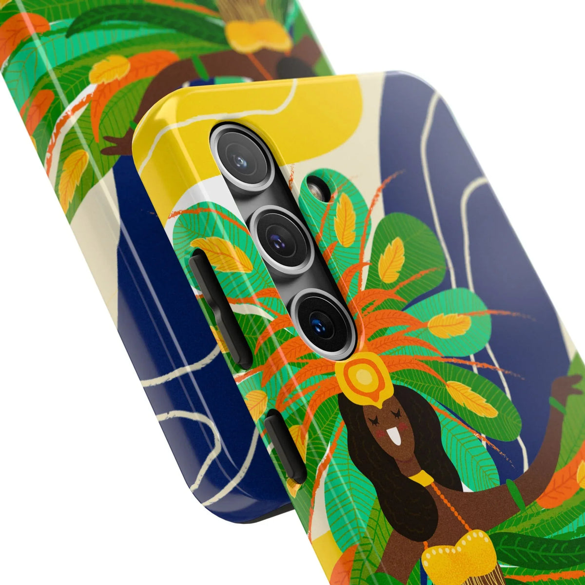Brazil carnival Tough Phone Case — Statue of Liberty & American Flag Design - DiwaKi