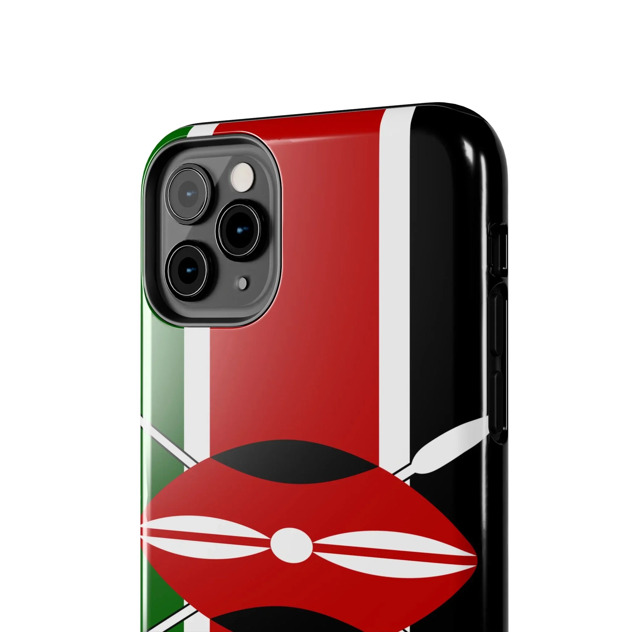 Kenya Flag Tough Phone Case — Protective Tribal Shield Design - DiwaKi