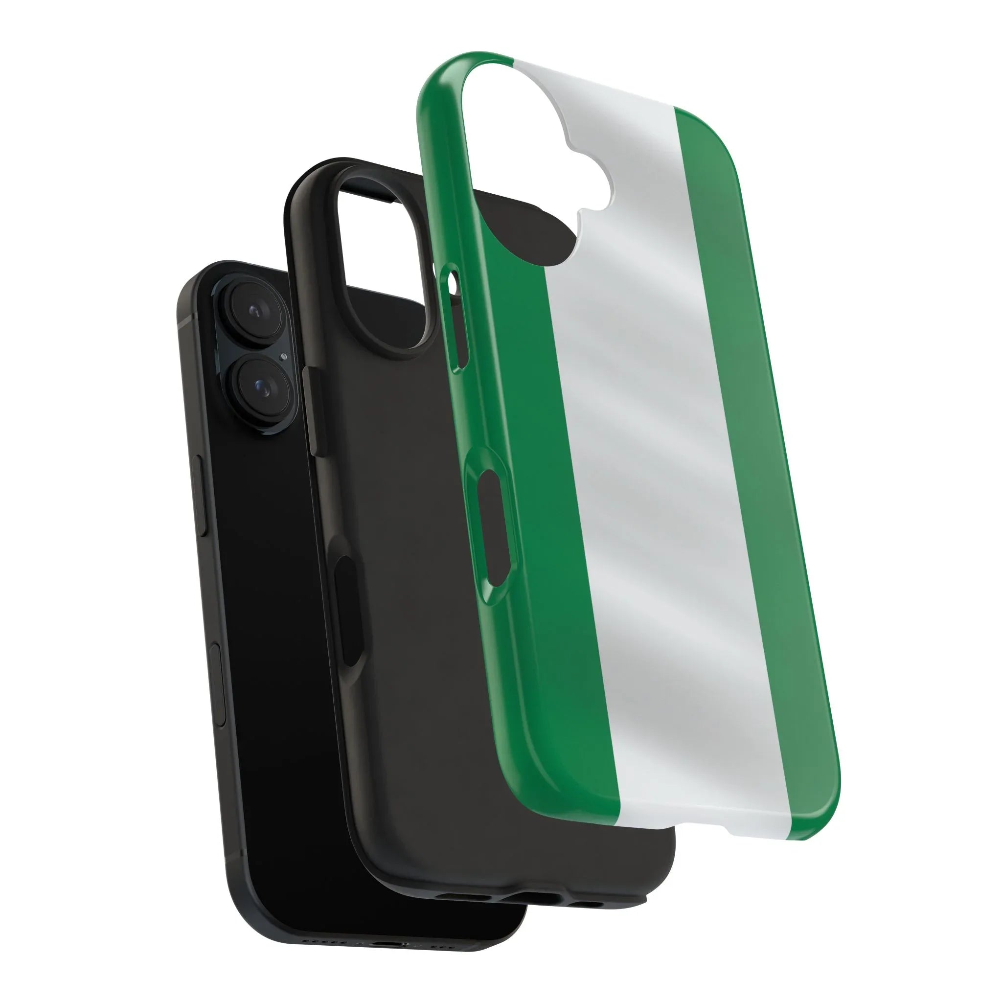 Tough Phone Case — Nigerian flag Rugged Protective Cover - DiwaKi