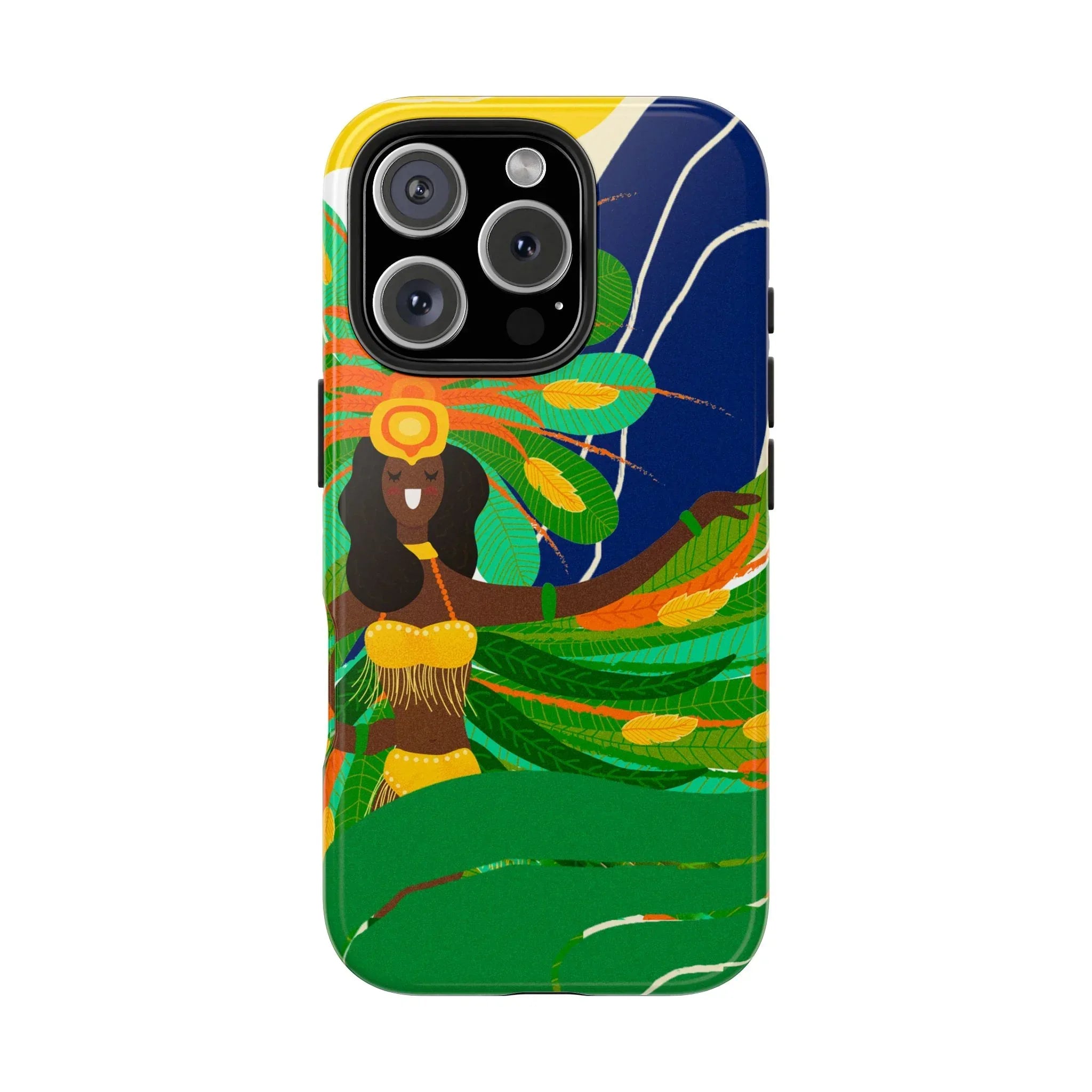 Brazil carnival Tough Phone Case — Statue of Liberty & American Flag Design - DiwaKi