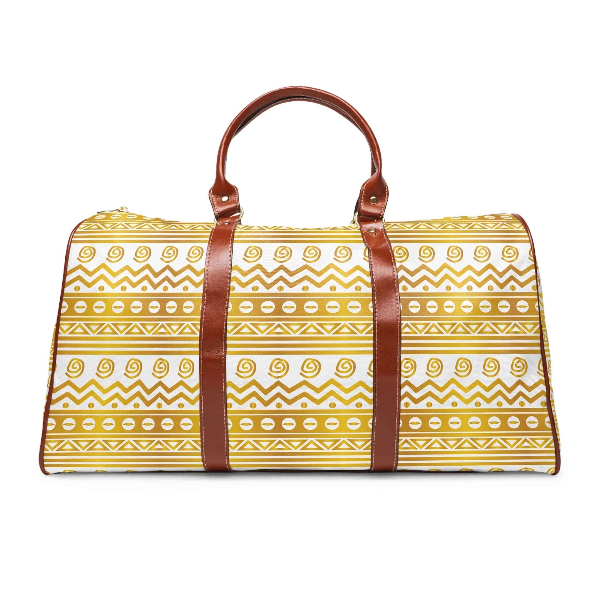 African Gold Mudcloth Duffle Bag - DiwaKi