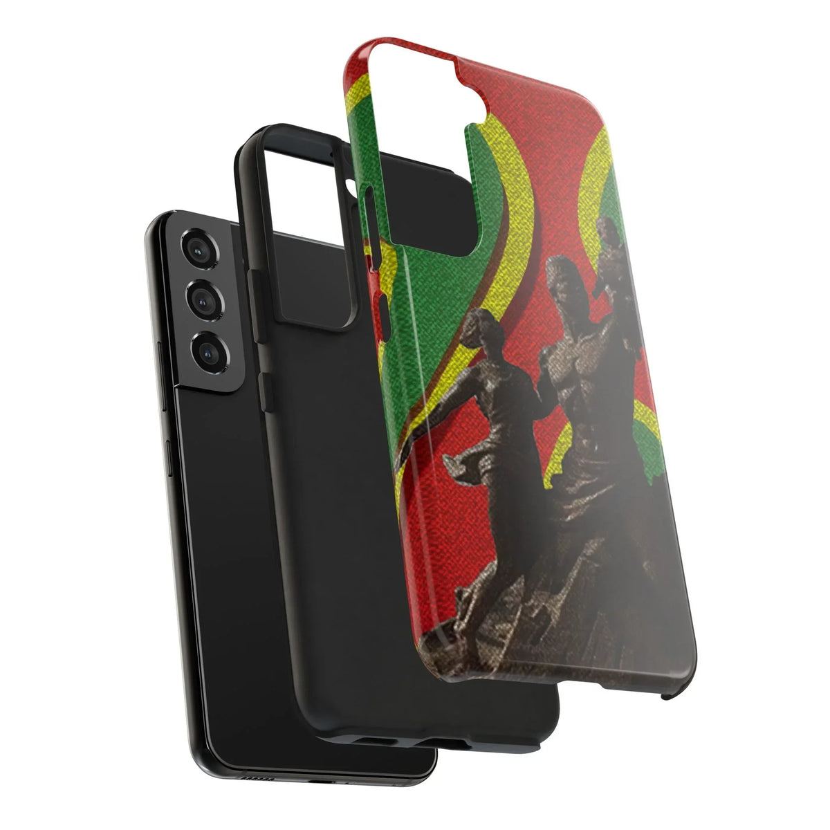 Senegal Tough Phone Case — Liberation Monument Retro Red, Green & Yellow Design - DiwaKi