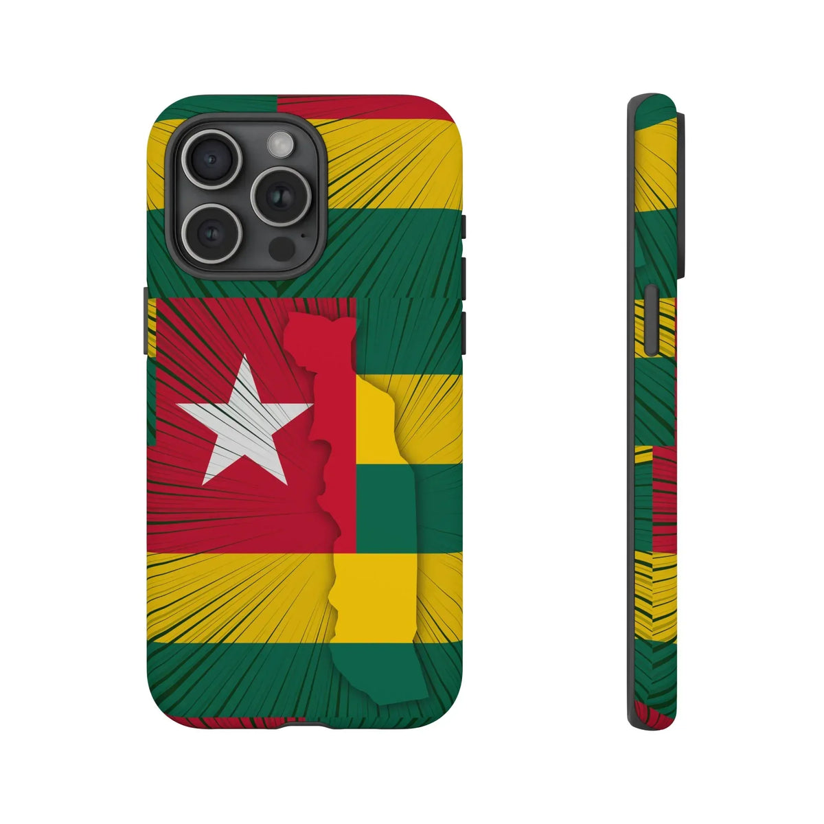 Togo Flag Tough Phone Case – Protective Stripe Design - DiwaKi